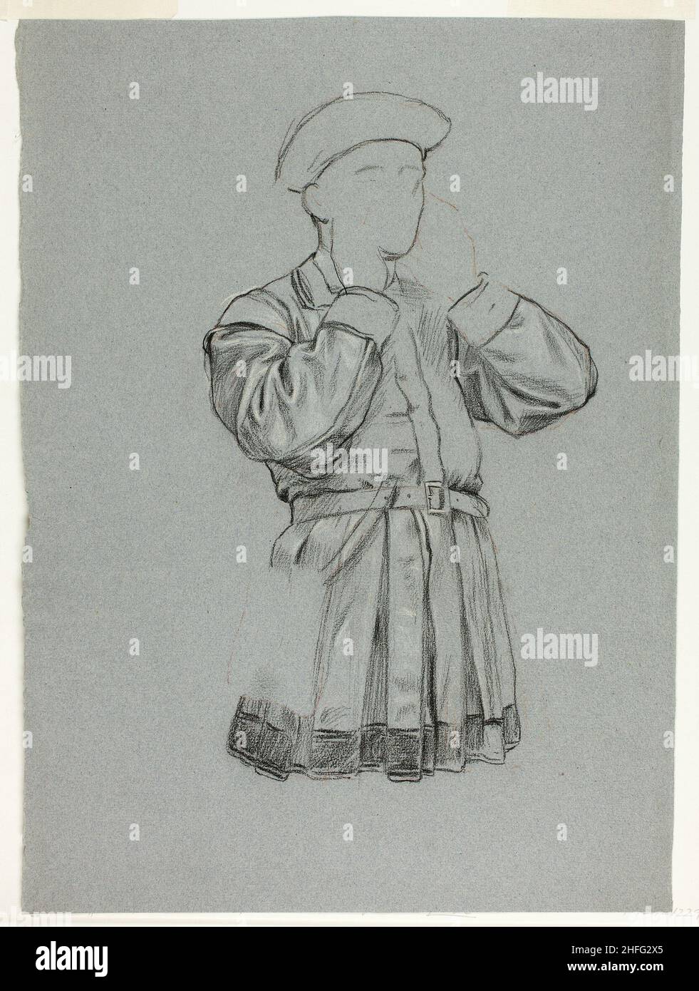 Unfinished Sketch of Man in Tunic, n.d. Foto Stock