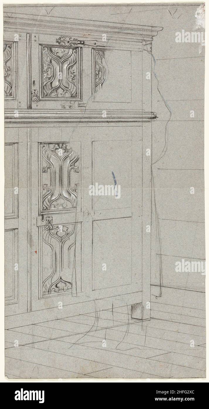 Disegno di un gabinetto, n.d. Foto Stock