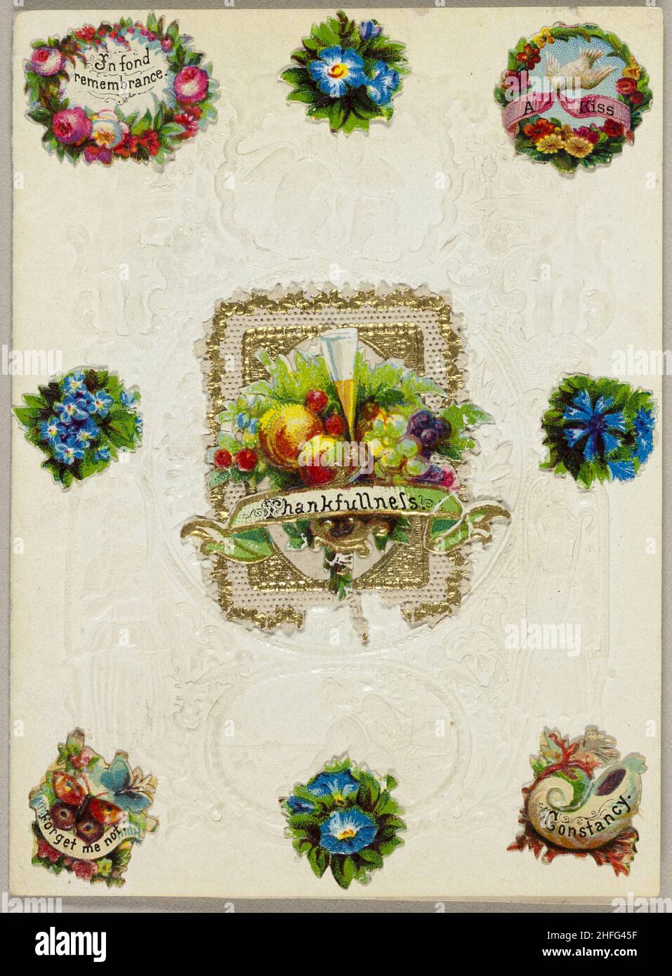 Thankfullness (valentine), 1860/70. Foto Stock