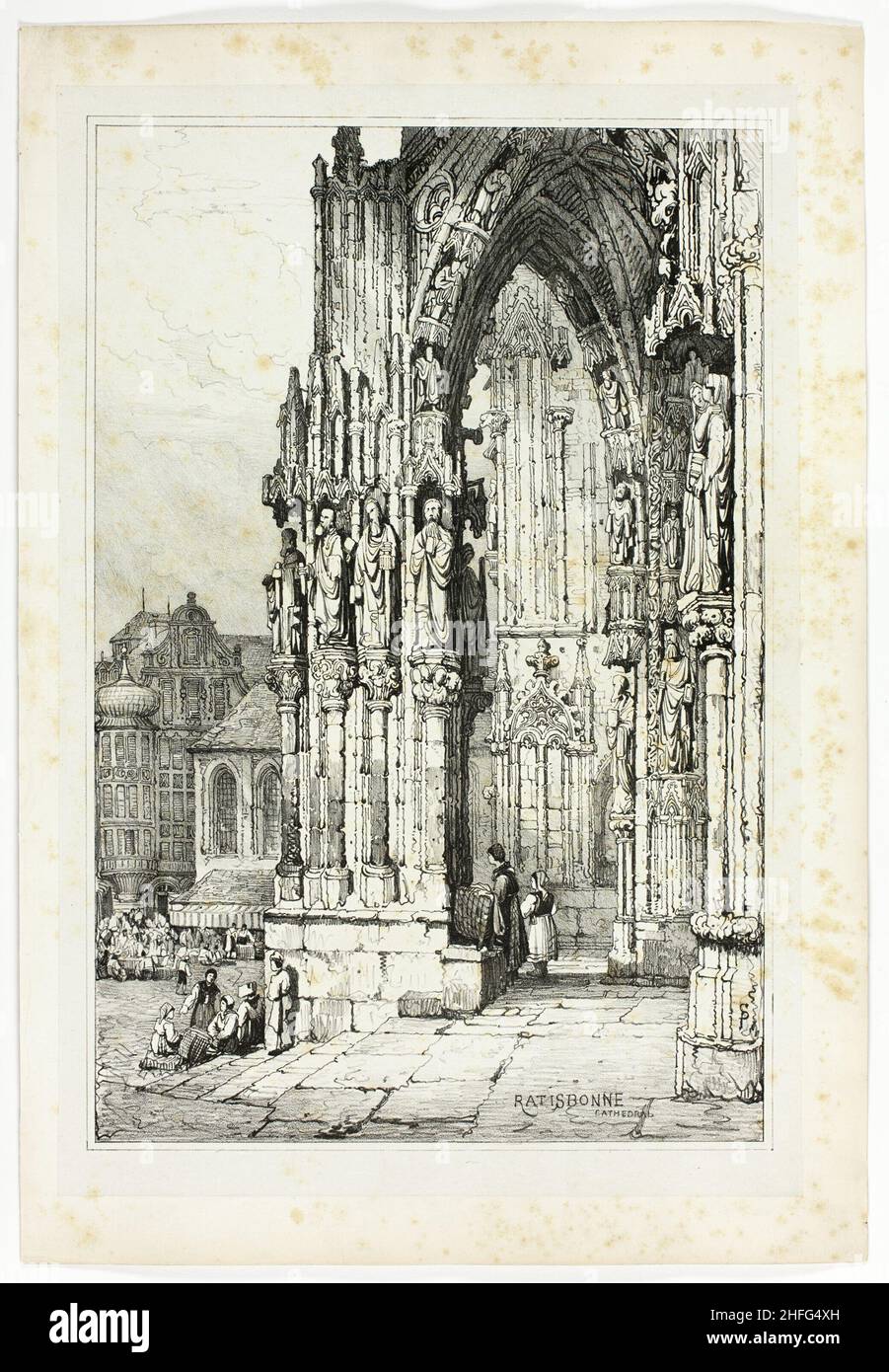 Cattedrale di Ratisbonne, 1833. Foto Stock