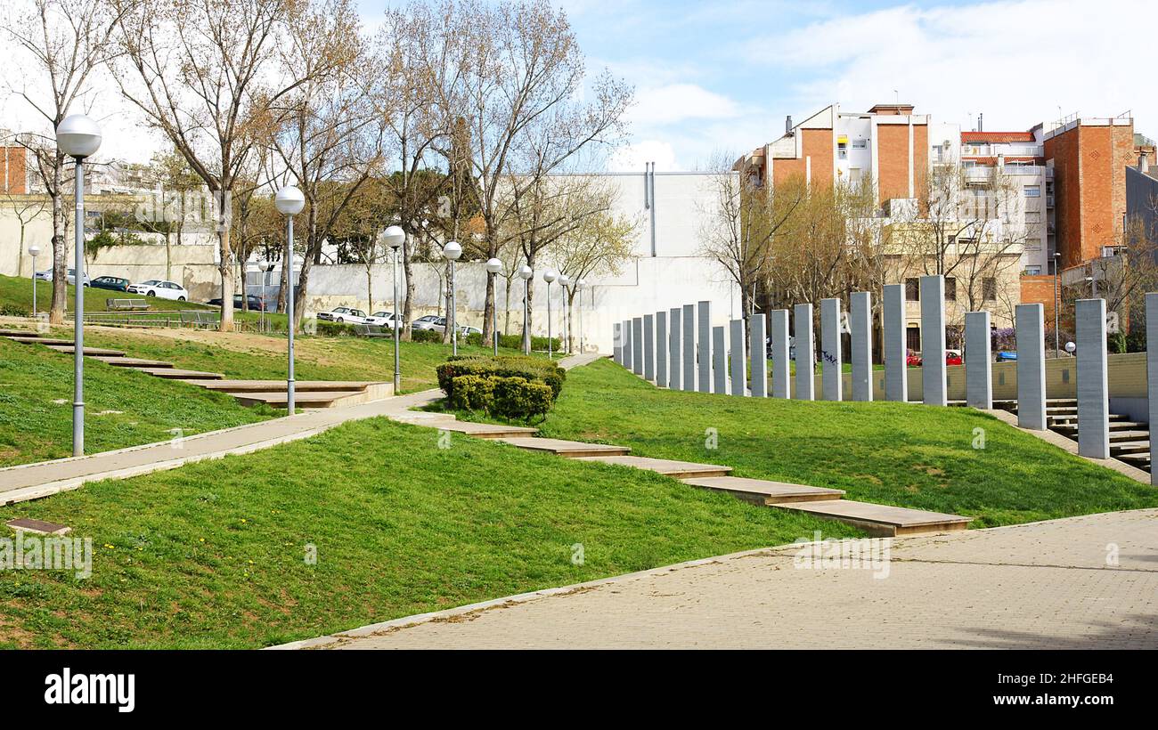 Parco acquatico a Barcellona, Catalunya, Spagna, Europa Foto Stock