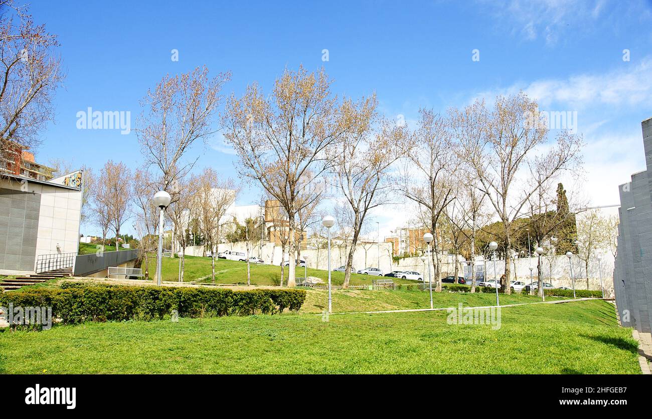 Parco acquatico a Barcellona, Catalunya, Spagna, Europa Foto Stock