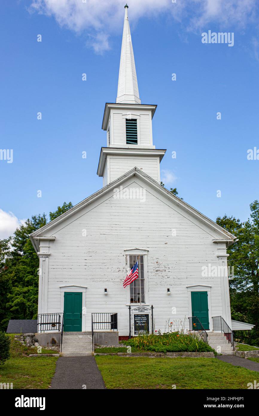 La Chiesa Congregazionale Centrale a New Salem, Massachusetts Foto Stock