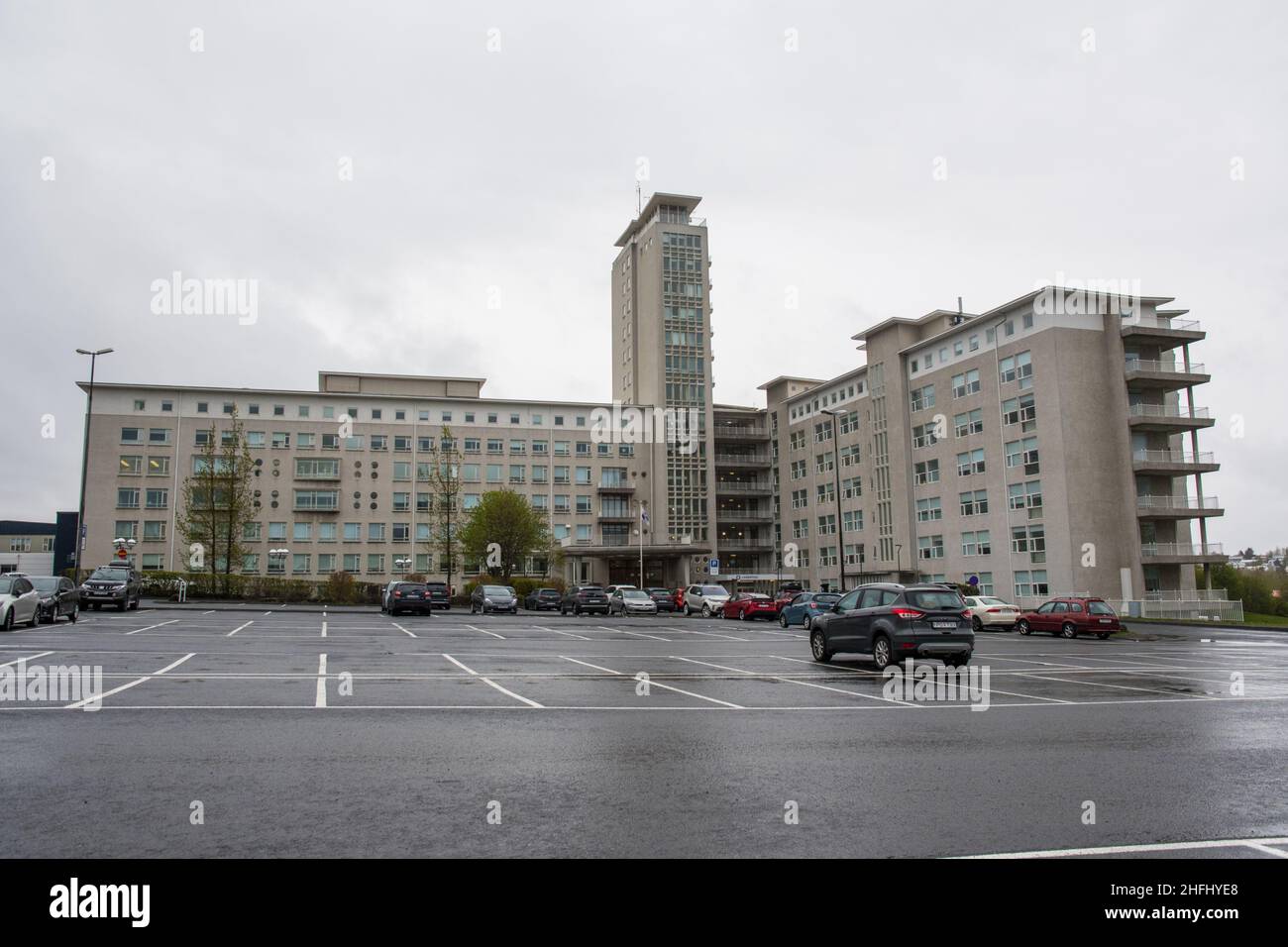 Reykjavik Islanda - Maggio 30. 2021: L'Ospedale Universitario Nazionale d'Islanda Foto Stock