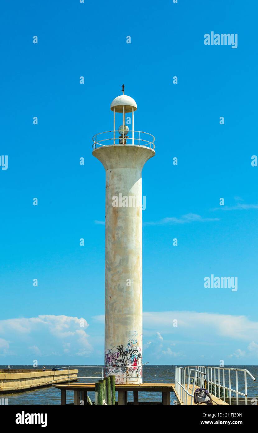 Biloxi Lighthouse in Mississippi, Stati Uniti d'America. Foto Stock
