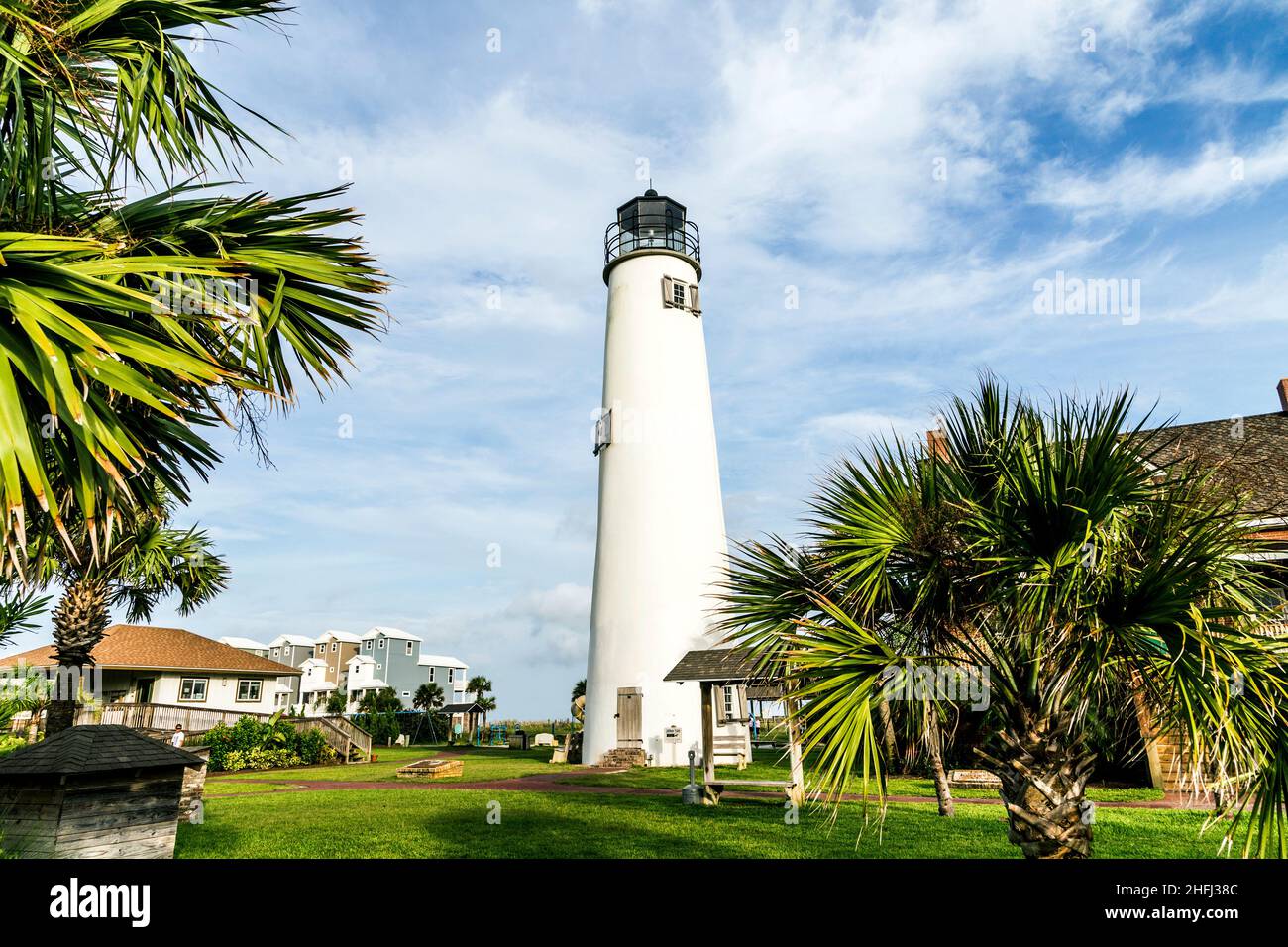 Faro sul Golfo del Messico a Eastpoint Foto Stock