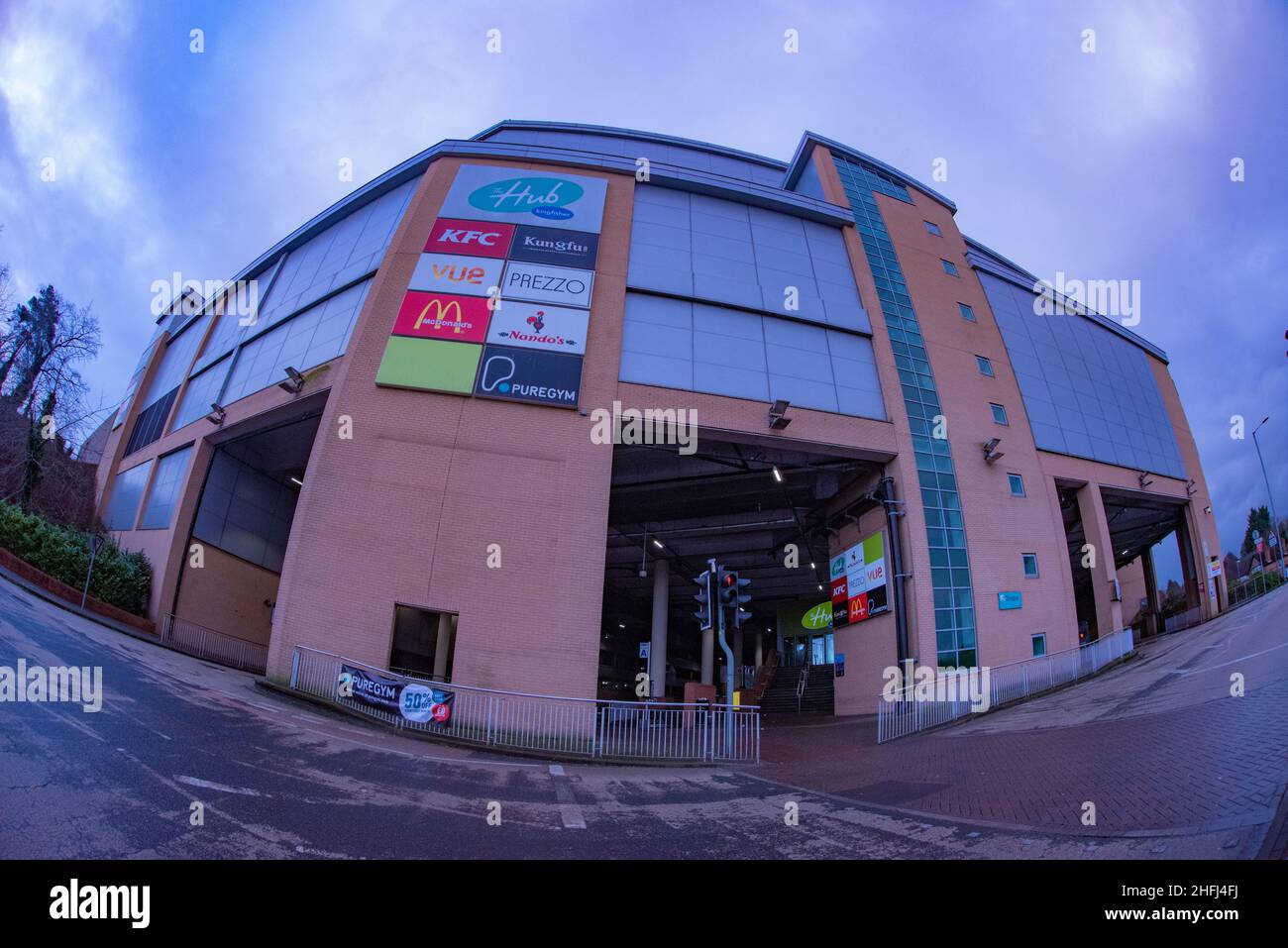 Redditch Kingfisher Hub - Redditch Kingfisher Shopping Centre e stazione degli autobus Foto Stock