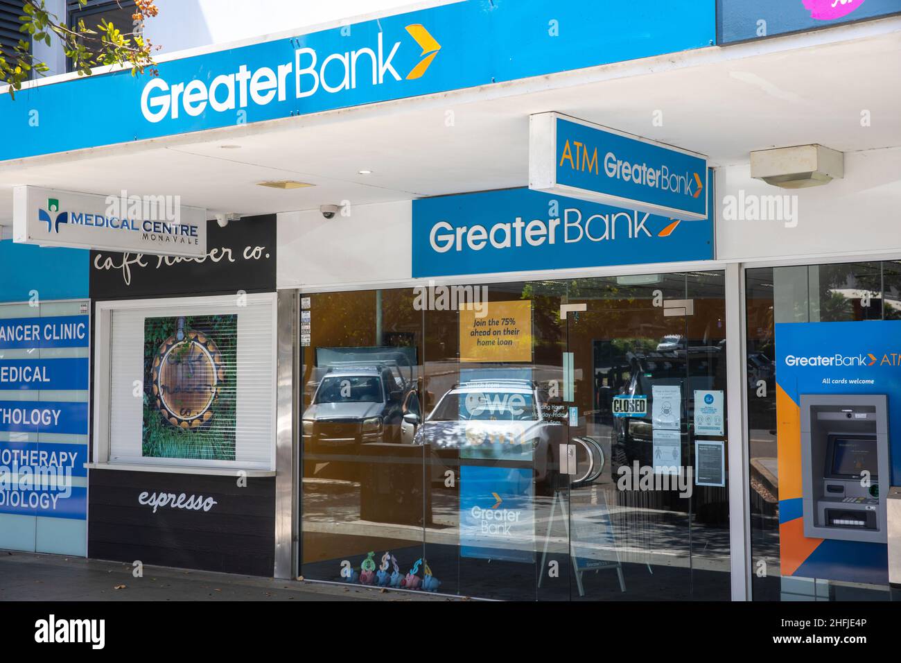 Filiale di Greater Bank a Mona vale, Sydney, Australia, un istituto finanziario Foto Stock
