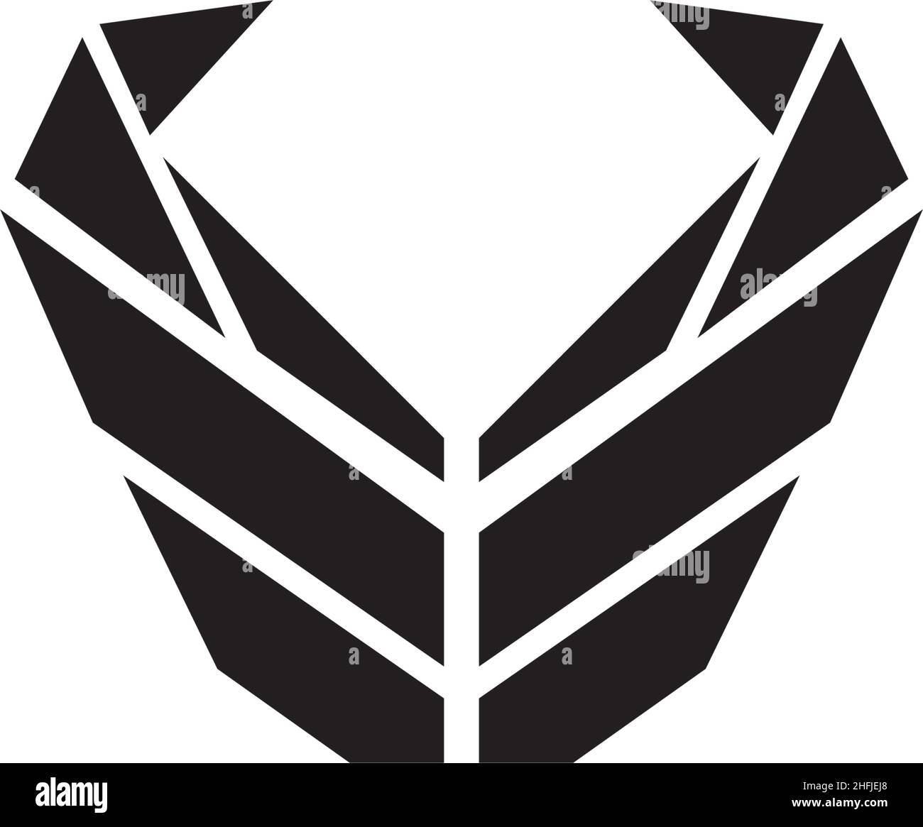 Modello vettoriale di ispirazione con logo Wings con sfondo isolato Illustrazione Vettoriale