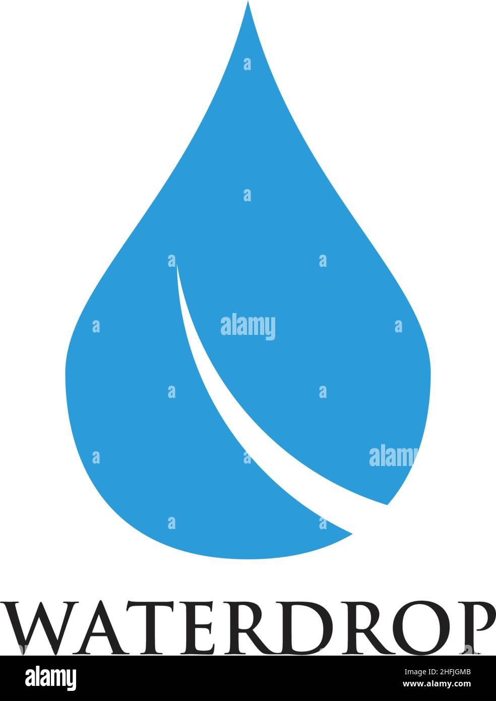 Modello vettoriale di ispirazione con logo dell'icona goccia d'acqua Illustrazione Vettoriale