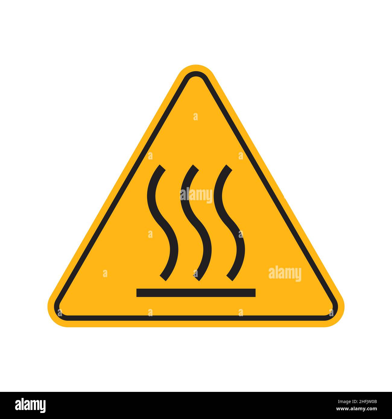 vettore di icone di cartello segnaletico hot surface per design grafico, logo, sito web, social media, app mobile, Illustrazione dell'interfaccia utente Illustrazione Vettoriale