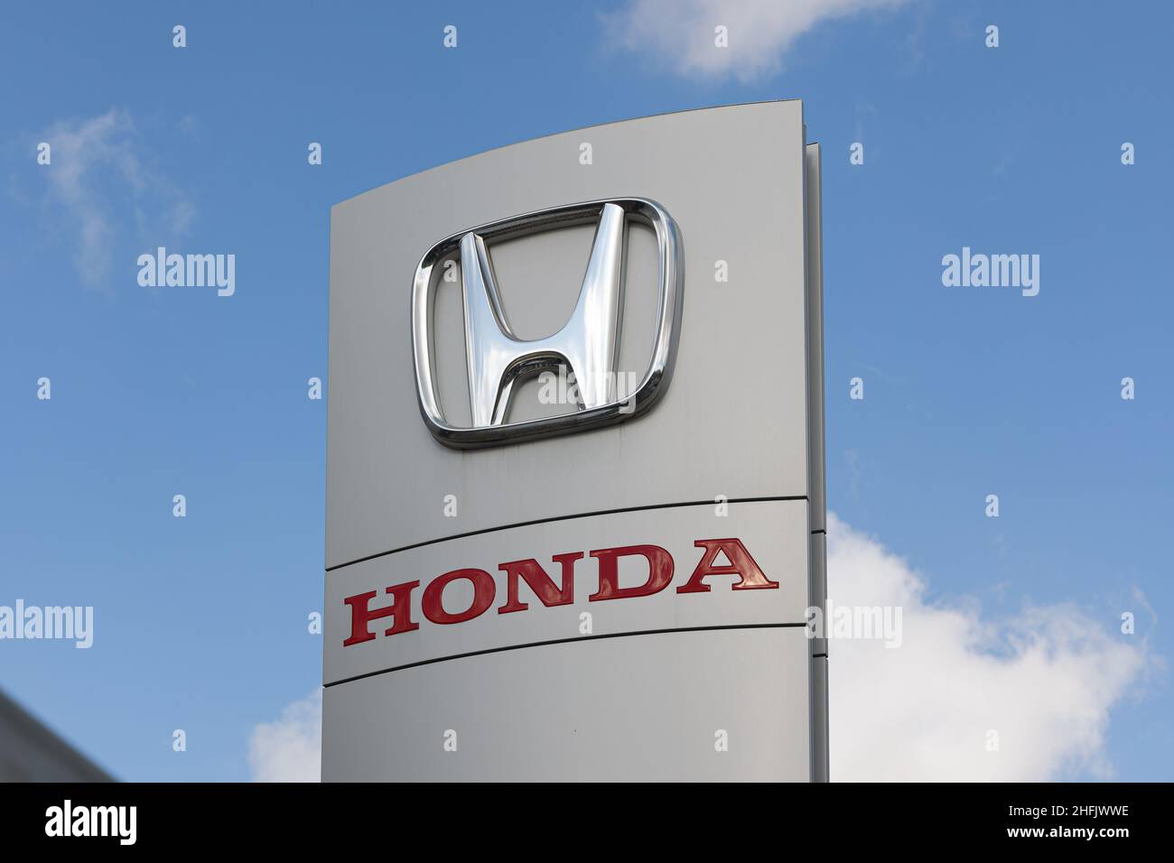 VALENCIA, SPAGNA - 13 GENNAIO 2022: Honda è un conglomerato giapponese multinazionale produttore di automobili Foto Stock