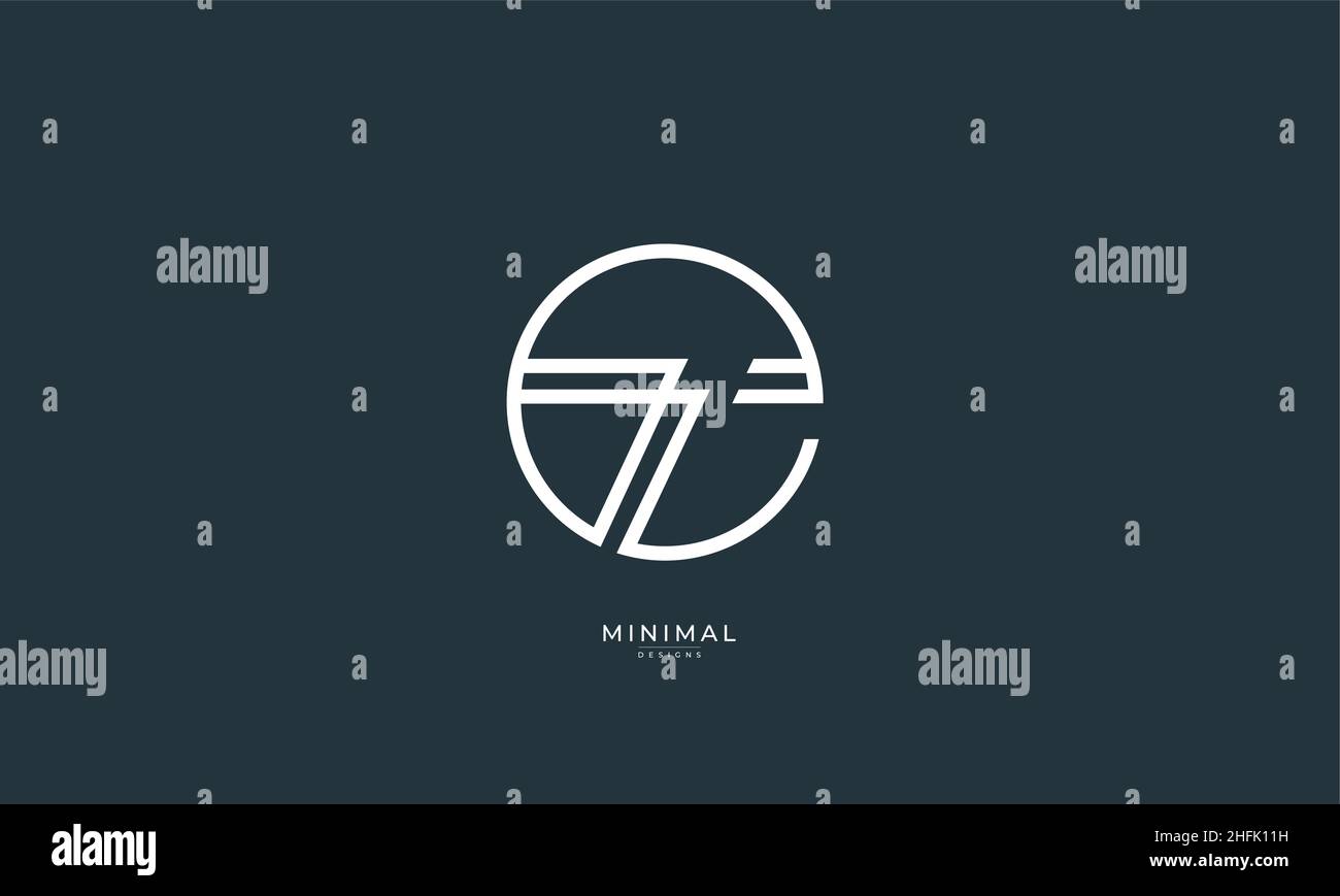 Icona lettera alfabetica logo ET o TE Illustrazione Vettoriale