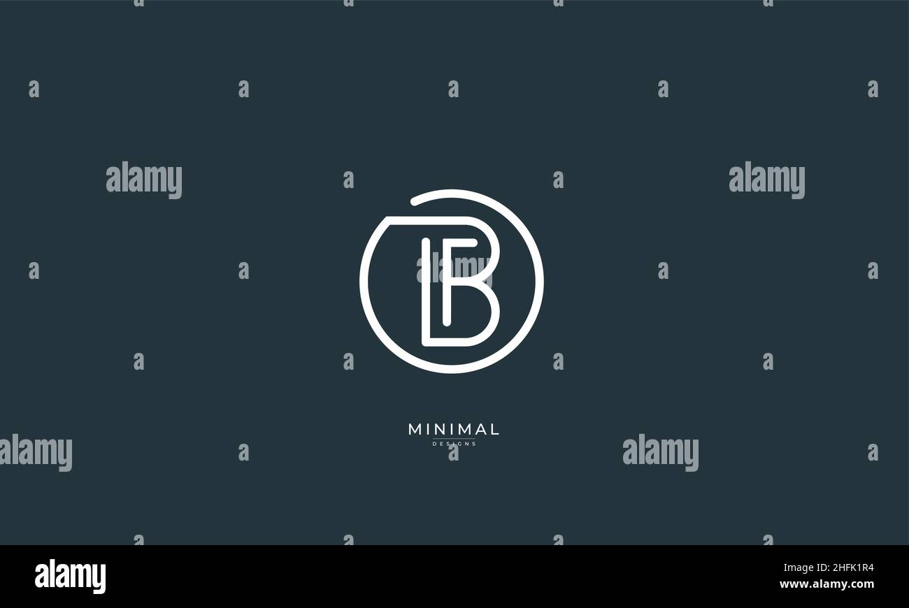 Icona alfabetica con logo TB o BT Illustrazione Vettoriale
