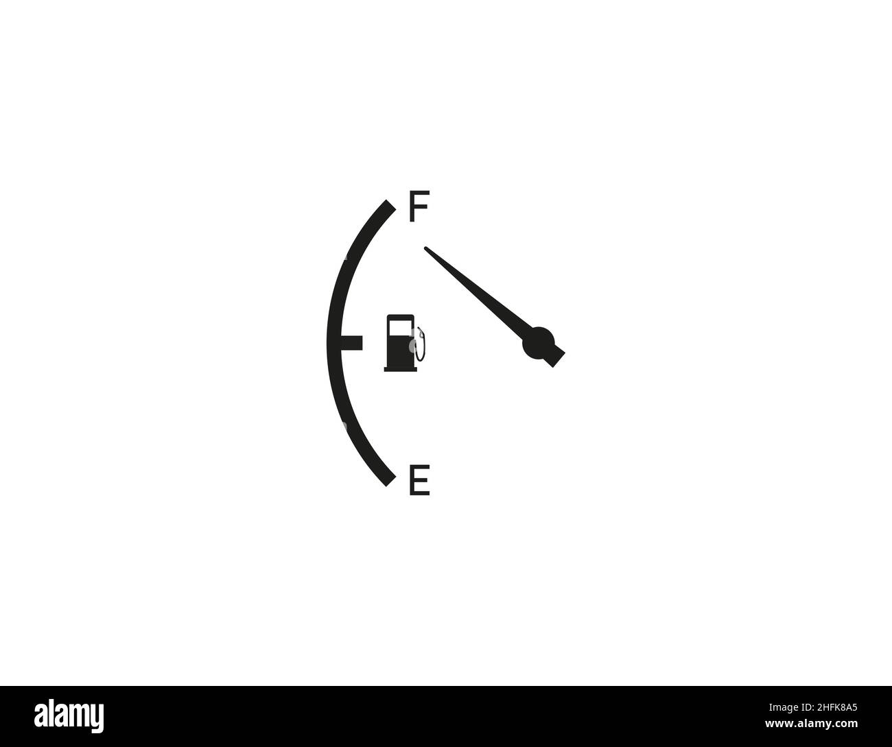 Icona indicatore carburante, segnale. Illustrazione vettoriale. Design piatto. Illustrazione Vettoriale