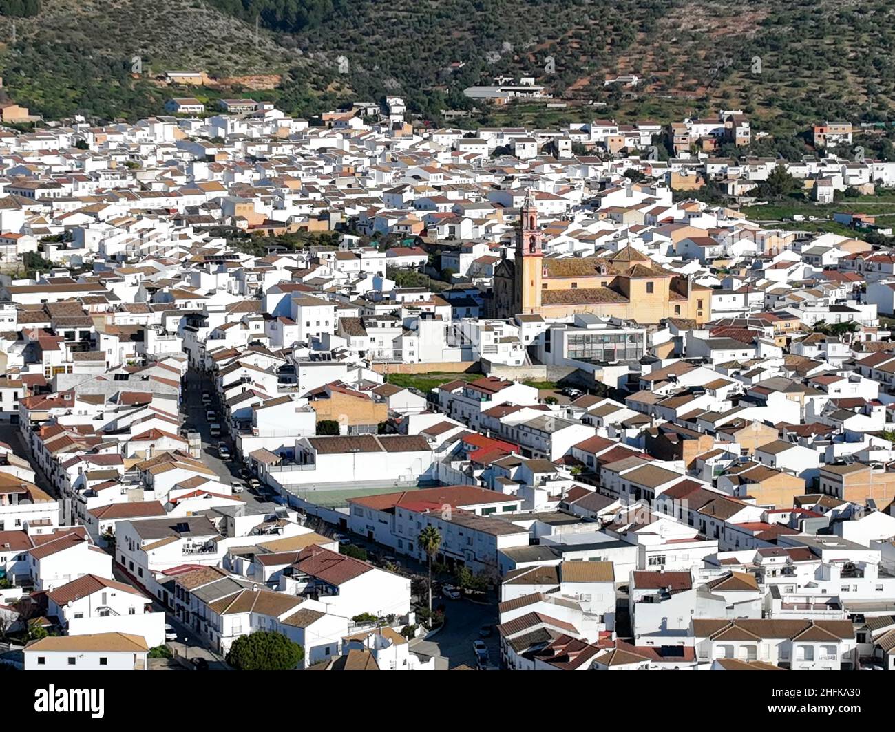 Comune di Algodonales nella comarca dei villaggi bianchi della provincia di Cadiz, Spagna Foto Stock