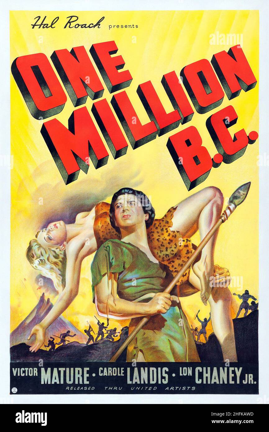 VICTOR MATURO e CAROLE LANDIS in UN MILIONE di B. C. (1940), diretto da HAL ROACH. Credit: UNITED ARTISTS / Album Foto Stock