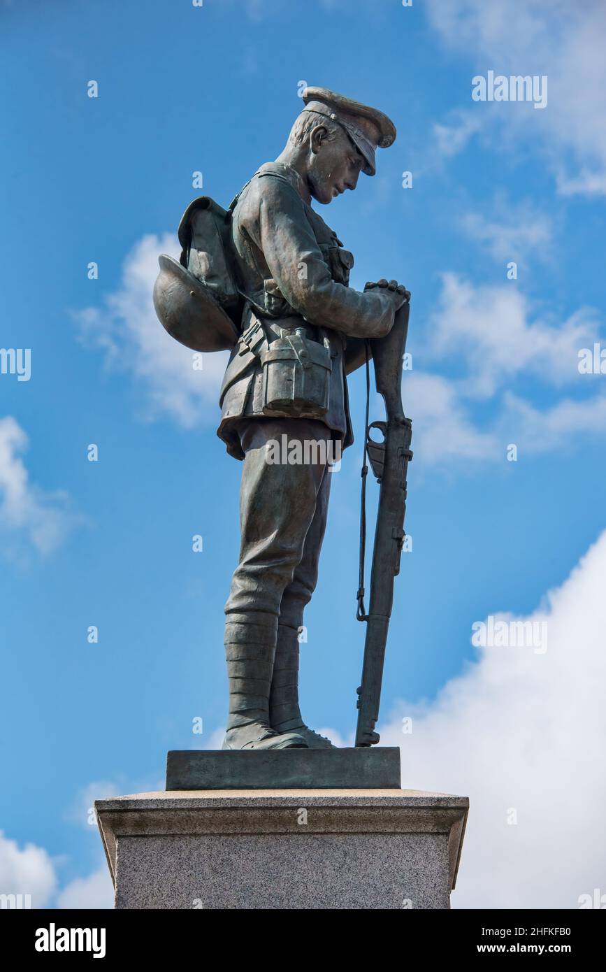 Cambusnethan War Memorial alla rotatoria di Cross, NewMains. Lanarkshire Foto Stock