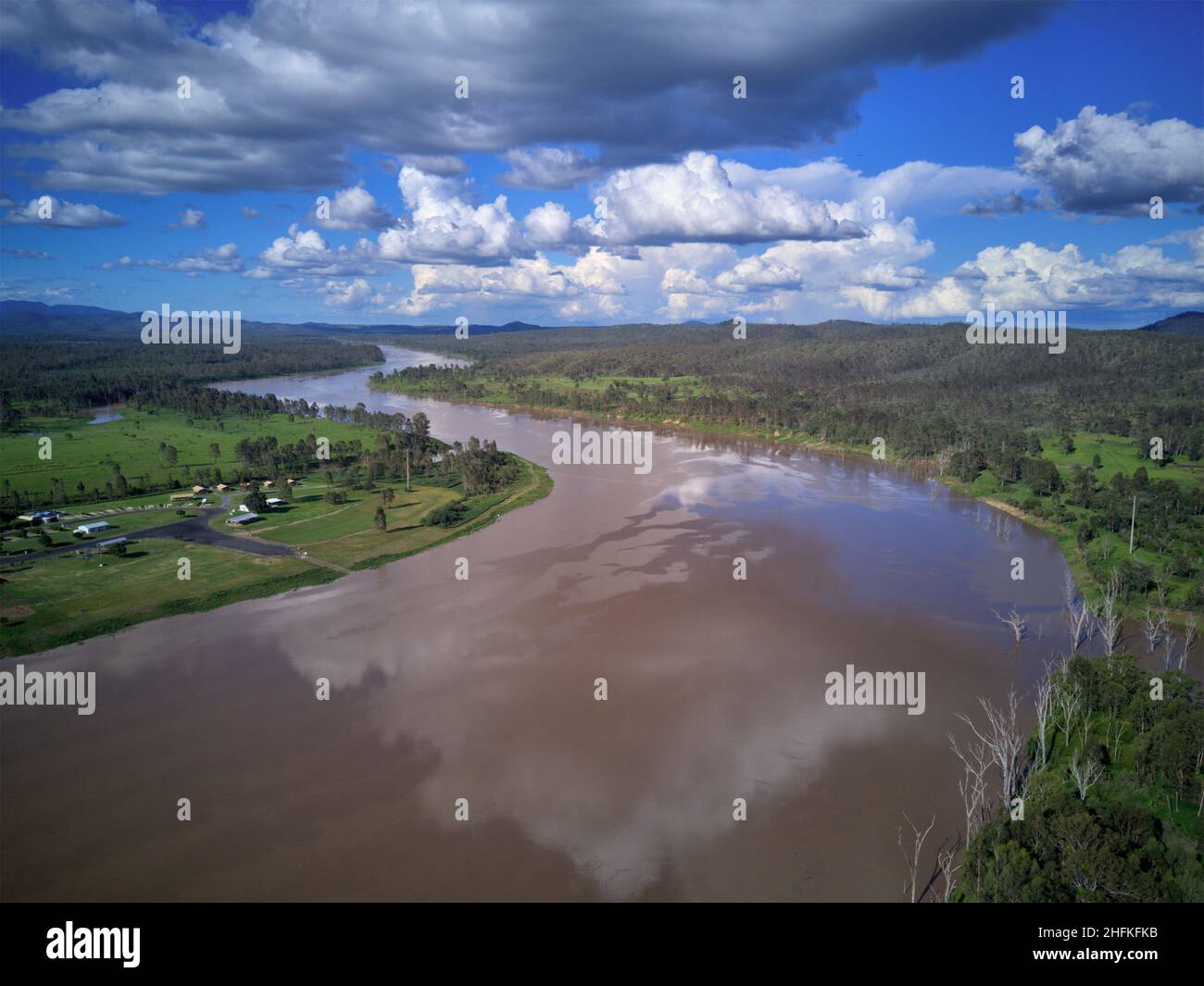 Antenna del fiume Burnett - diga del Paradiso a Mingo Crossing Queensland Australia Foto Stock