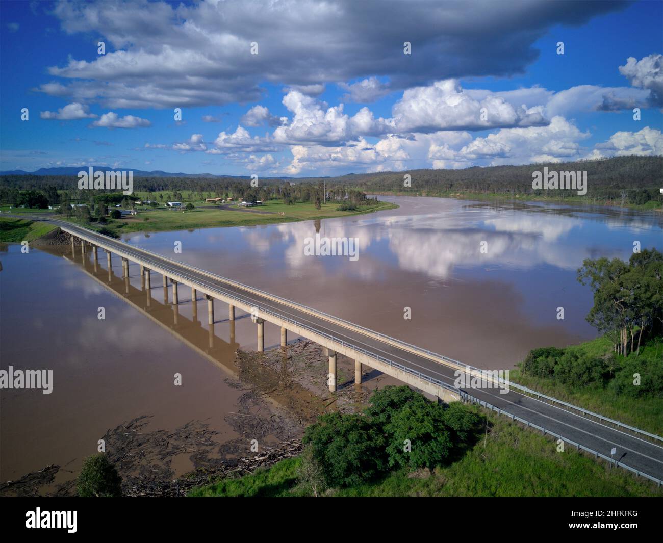 Antenna del fiume Burnett - diga del Paradiso a Mingo Crossing Queensland Australia Foto Stock