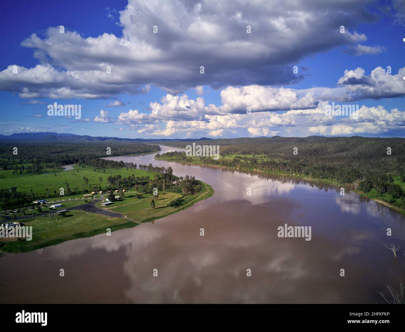 Antenna del fiume Burnett - diga del Paradiso a Mingo Crossing Queensland Australia Foto Stock