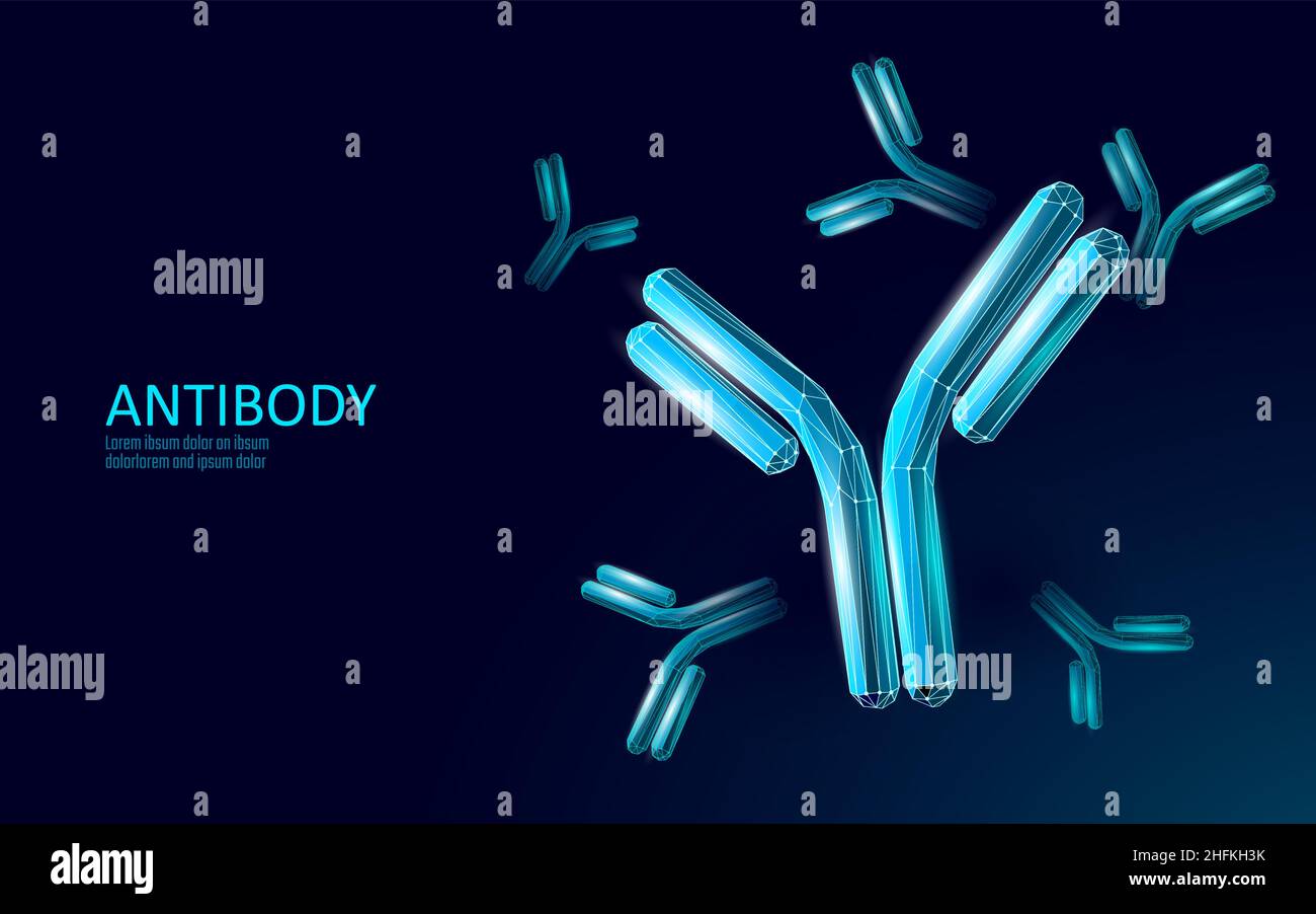 Risultato del vaccino contro l'immunoglobulina coronavirus. 3D modello di infezione medica. Modello poster COVID immunizzazione. Certificato di Green pass per l'analisi del sangue Illustrazione Vettoriale