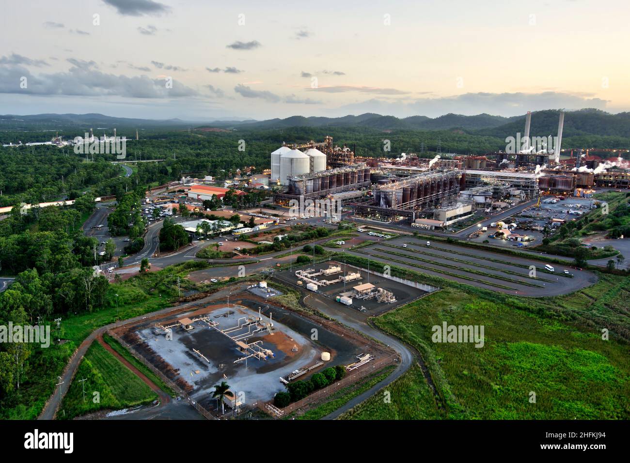 Rio Tinto Alumina Smelder a Gladstone Queensland Australia Foto Stock