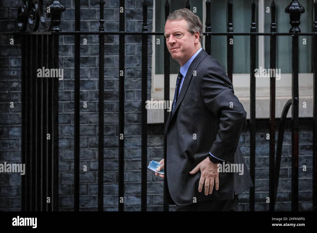 Alister Jack, deputato Segretario di Stato per la Scozia, politico del partito conservatore, a Downing Street, Londra Foto Stock