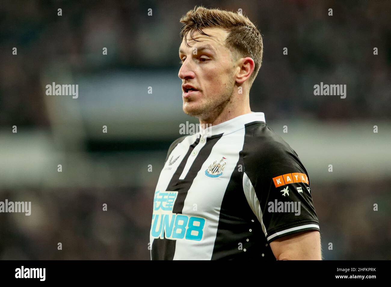 Chris Wood of Newcastle United - Newcastle United contro Watford, Premier League, St James' Park, Newcastle upon Tyne, UK - 15th gennaio 2022 solo per uso editoriale - si applicano le restrizioni DataCo Foto Stock