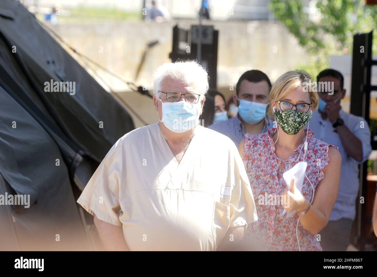 Alessandro la Rocca/ LaPresse 2020 20 Giugno, Ospedale S.Maria le Scotte - Siena -Toscana - Italia NewsAlex Zanardi incidente, l'ospedale S. Maria le Scotte di Siena dove si è perforata un'operazione di emergenza nella foto: Il dottore Giuseppe Olivieri che ha operato Alex Zanardi Foto Stock