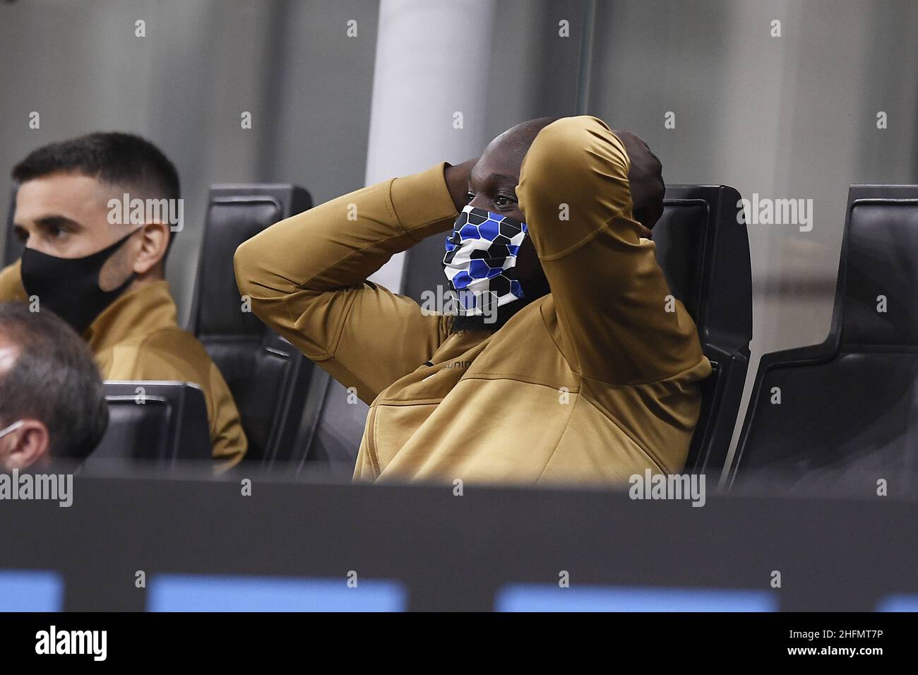 LaPresse - Fabio Ferrari 13 luglio 2020 Milano, Italia sport calcio ESCLUSIVO TORINO FC Torino FC vs Inter - Campionato Italiano Calcio League A TIM 2019/2020 - Stadio "San Siro". Nel pic:Romelu Lukaku (F.C. Internazionale Milano); Foto Stock