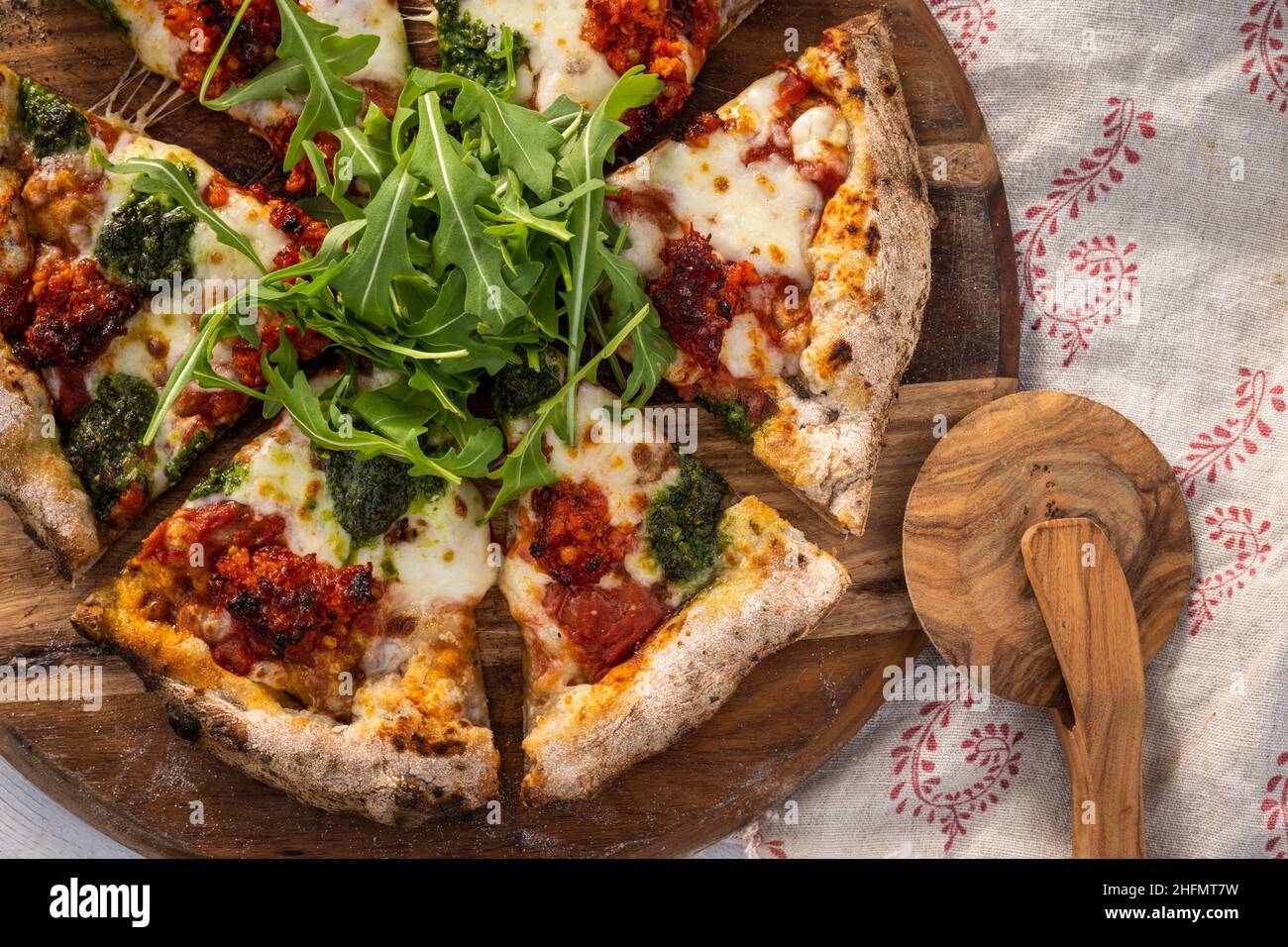 Forno a legna per pizza Foto Stock