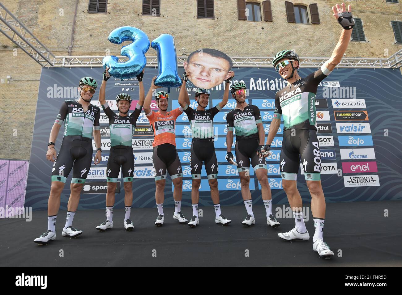 LaPresse - Fabio Ferrari Settembre 12 2020 Castelfidardo (Italia) Sport Cycling Tirreno Adriatico edizione 55 - da Castelfidardo a Senigallia - 171 km nella foto: Team BORA - HANSGROHE Foto Stock