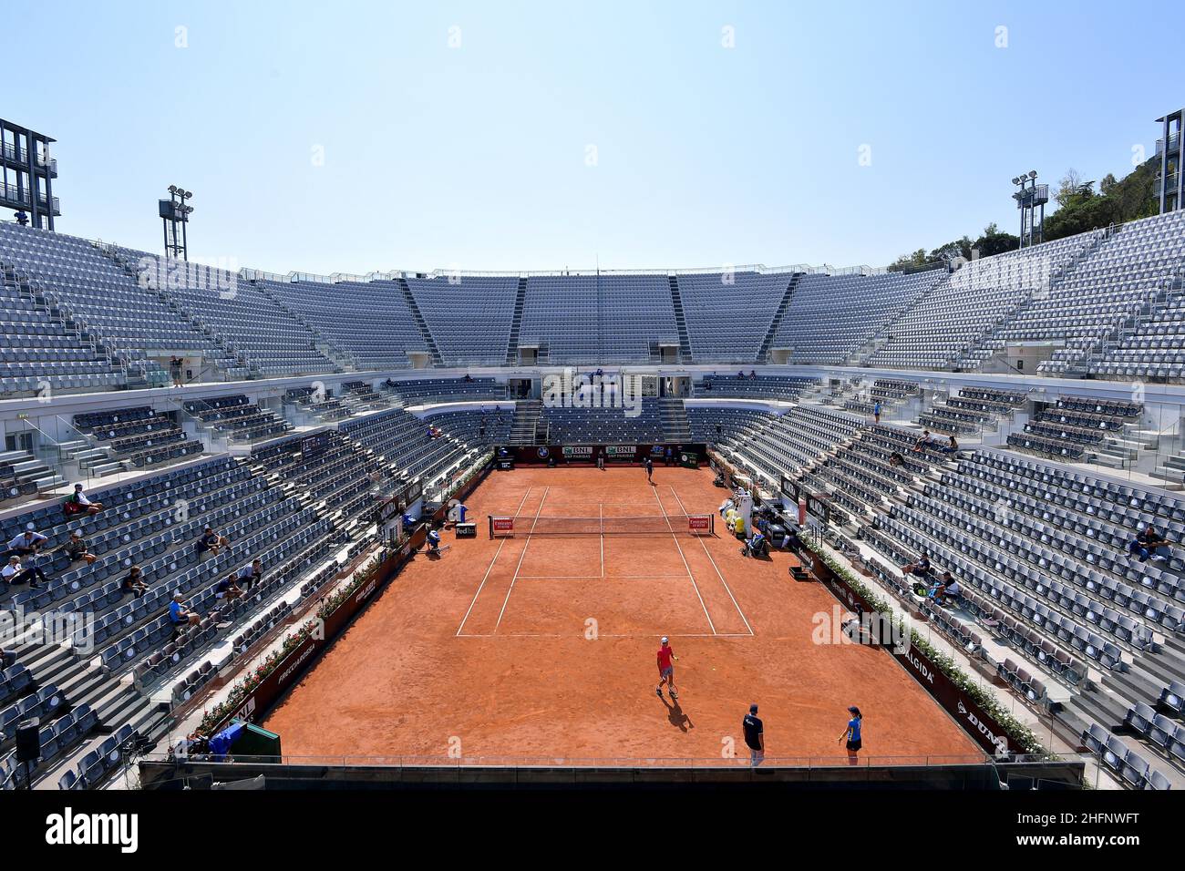 Foto Alfredo Falcone - LaPresse16-09-2020 Roma ( Italia)Sport TennisFederico Coria (ARG) vs Mattia Berrettini (ITA)internazionali BNL d'Italia 2020Nella foto: il campo centrale del Foro ItaliacoPhoto Alfredo Falcone - LaPresse16/09/2020 Roma (Italia)Sport TennisFederico Coria (ARG) vs Mattia Berrettini Italia (ITA)Italico Italico d'2020In Foto Stock
