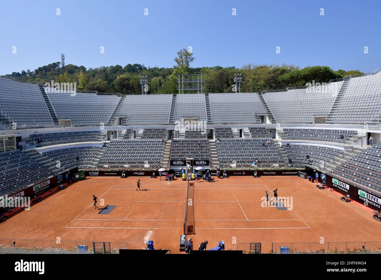 Foto Alfredo Falcone - LaPresse16-09-2020 Roma ( Italia)Sport TennisFederico Coria (ARG) vs Mattia Berrettini (ITA)internazionali BNL d'Italia 2020Nella foto: il campo centrale del Foro ItaliacoPhoto Alfredo Falcone - LaPresse16/09/2020 Roma (Italia)Sport TennisFederico Coria (ARG) vs Mattia Berrettini Italia (ITA)Italico Italico d'2020In Foto Stock