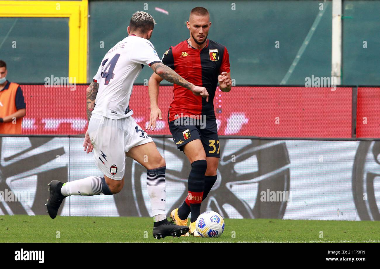 LaPresse - Tano Pecoraro 20 Settembre 2020 Città Genova - (Italia) Sport Calcio Genova vs Crotone Campionato Italiano di Calcio Lega A TIM 2020/2021 - Stadio "Luigi Ferraris" nella foto: pjaca marko Foto Stock