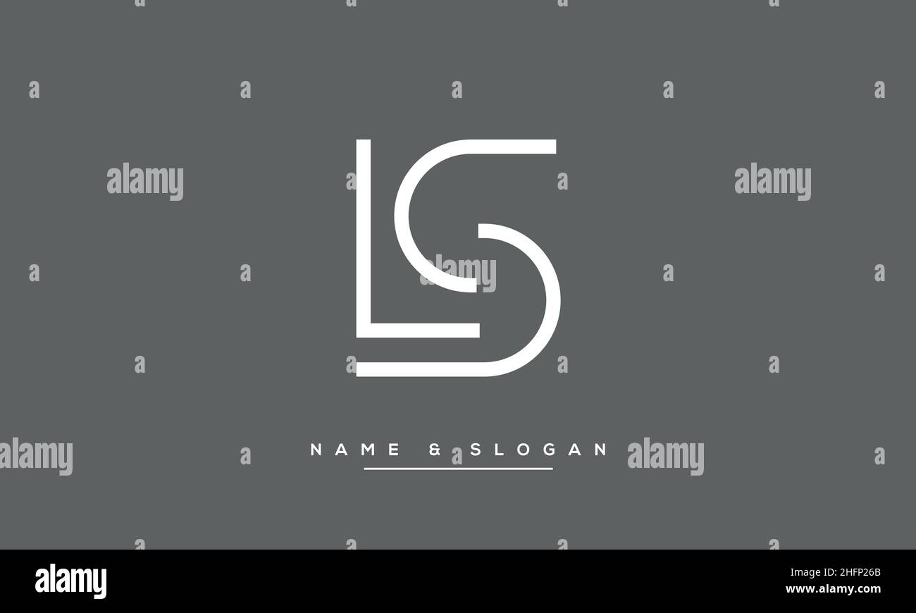 Moderna lettera astratta LS, logo SL. Vettore icona LS minimo, SL basato su iniziale Illustrazione Vettoriale