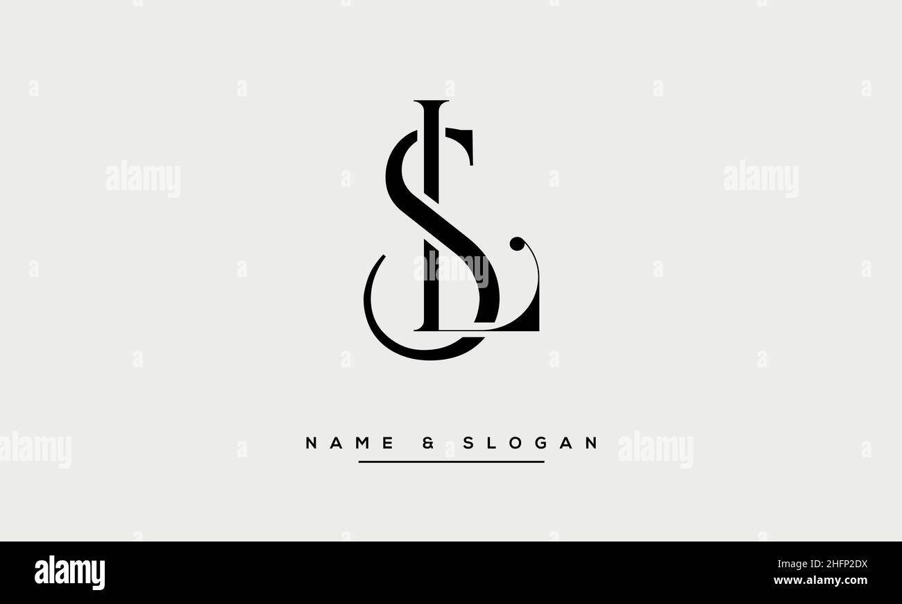 Moderna lettera astratta LS, logo SL. Vettore icona LS minimo, SL basato su iniziale Illustrazione Vettoriale