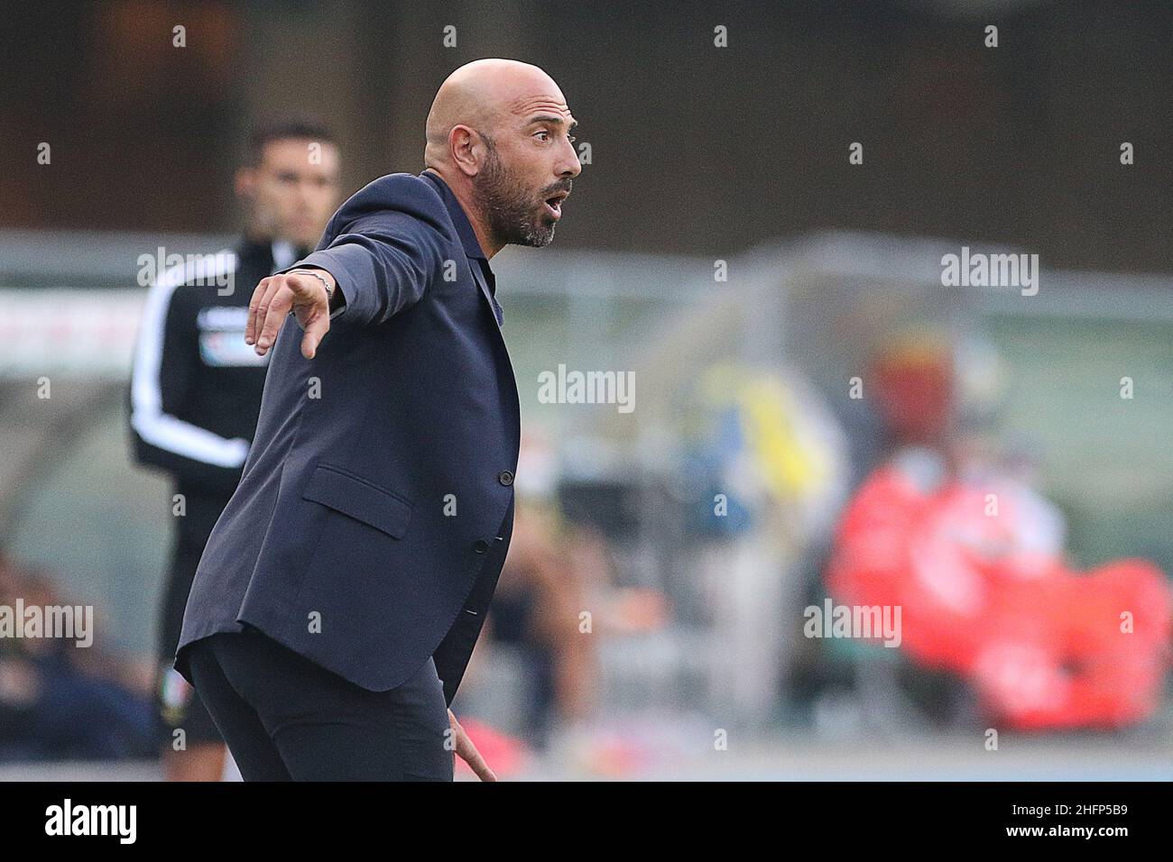 Paola Garbuio/LaPresse 30 settembre 2020 Verona, Italia sport soccer Chievo Verona vs Catanzaro - Coppa Italia di Calcio 2020/2021 secondo turno - Stadio Bentegodi. Nella foto:calabro antonio Foto Stock