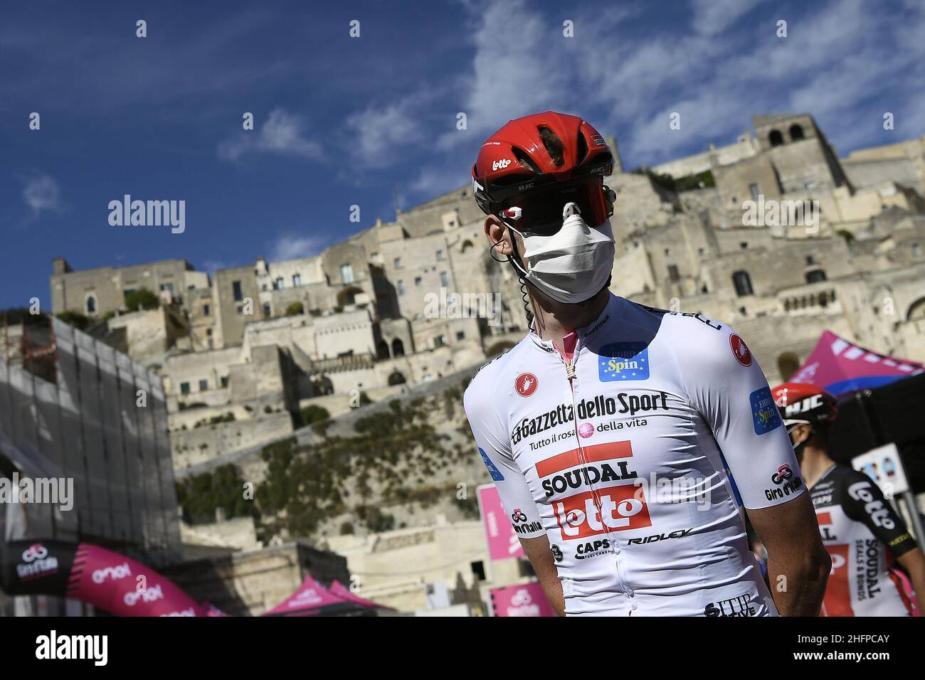 Marco Alpozzi/LaPresse Ottobre 09, 2020 Italia Sport Cycling giro d'Italia 2020 - Edizione 103th - Stage 7 - da Matera a Brindisi nella foto: VANHOUCKE HARM Foto Stock