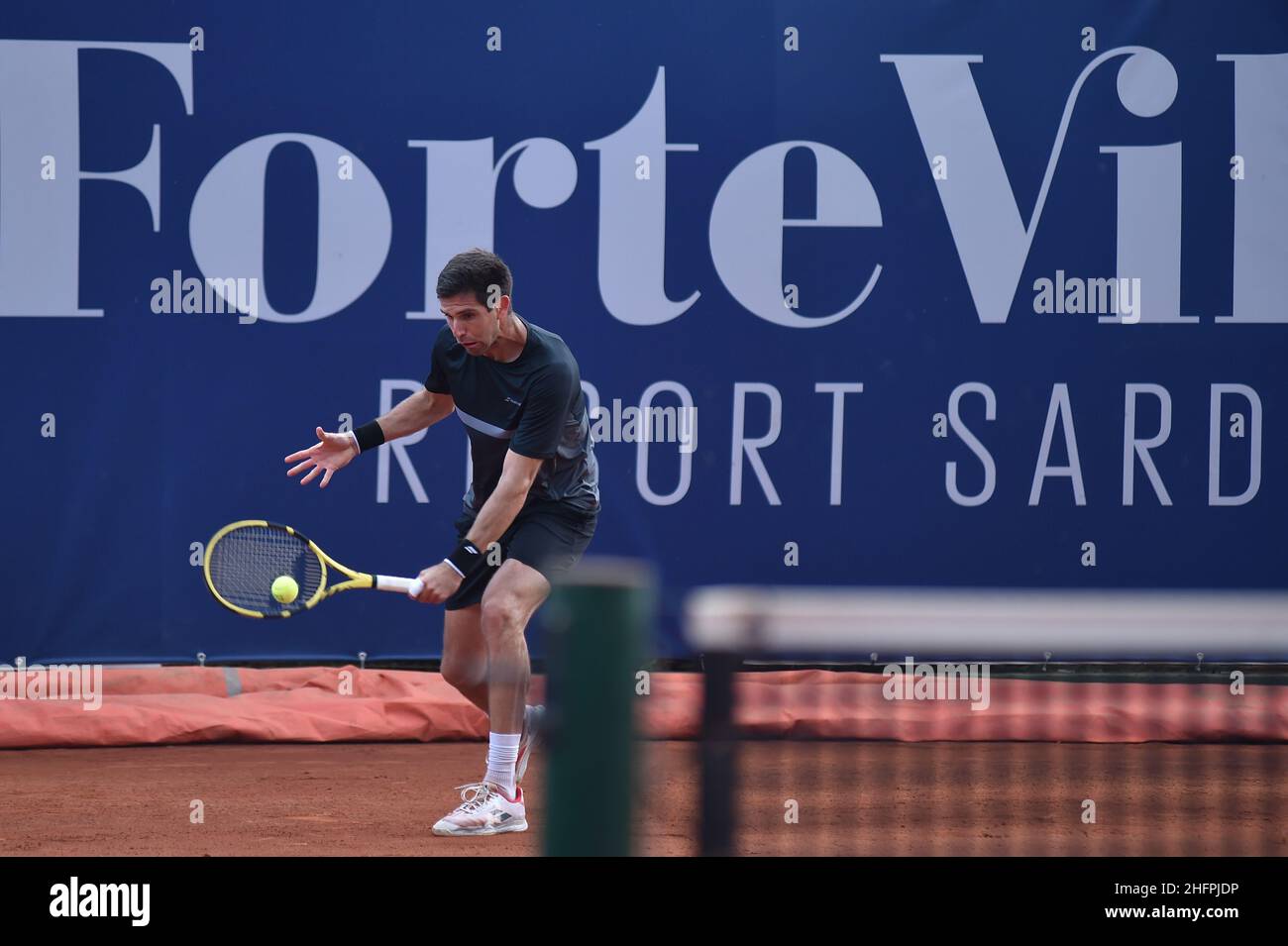 Alessandro Tocco/LaPresse 16 ottobre 2020 Santa Margherita di Pula, Cagliari (Italia) Sport Tennis, Forte Village Sardegna Open nella foto:Federico Delbonis Foto Stock
