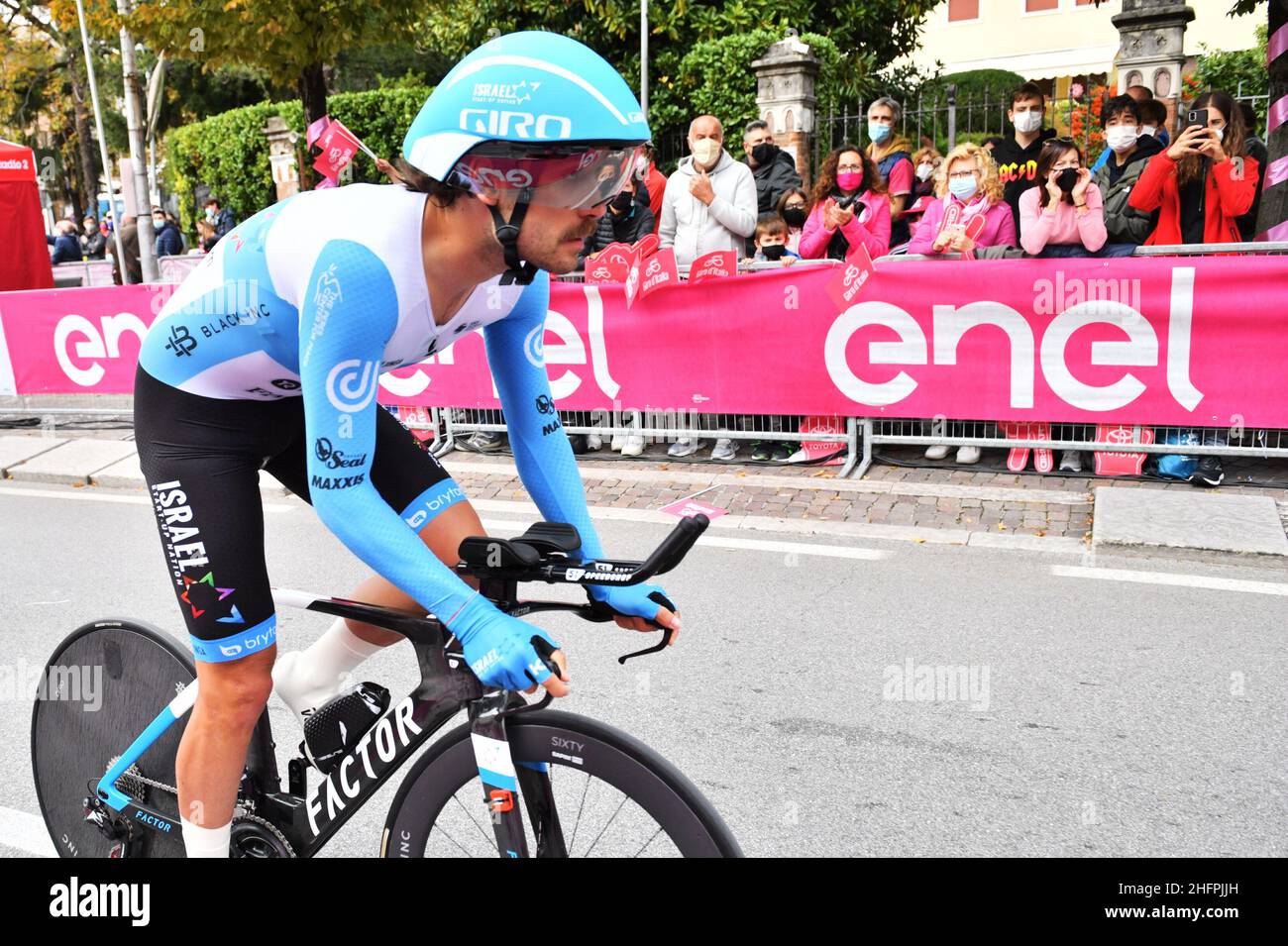Massimo Paolone/LaPresse 17 ottobre 2020 Italia Sport Cycling giro d'Italia 2020 - edizione 103th - Stage 14 - ITT da Conegliano a Valdobbiadene nella foto: ZABEL Rick ISRAELE START - UP NAZIONE Foto Stock