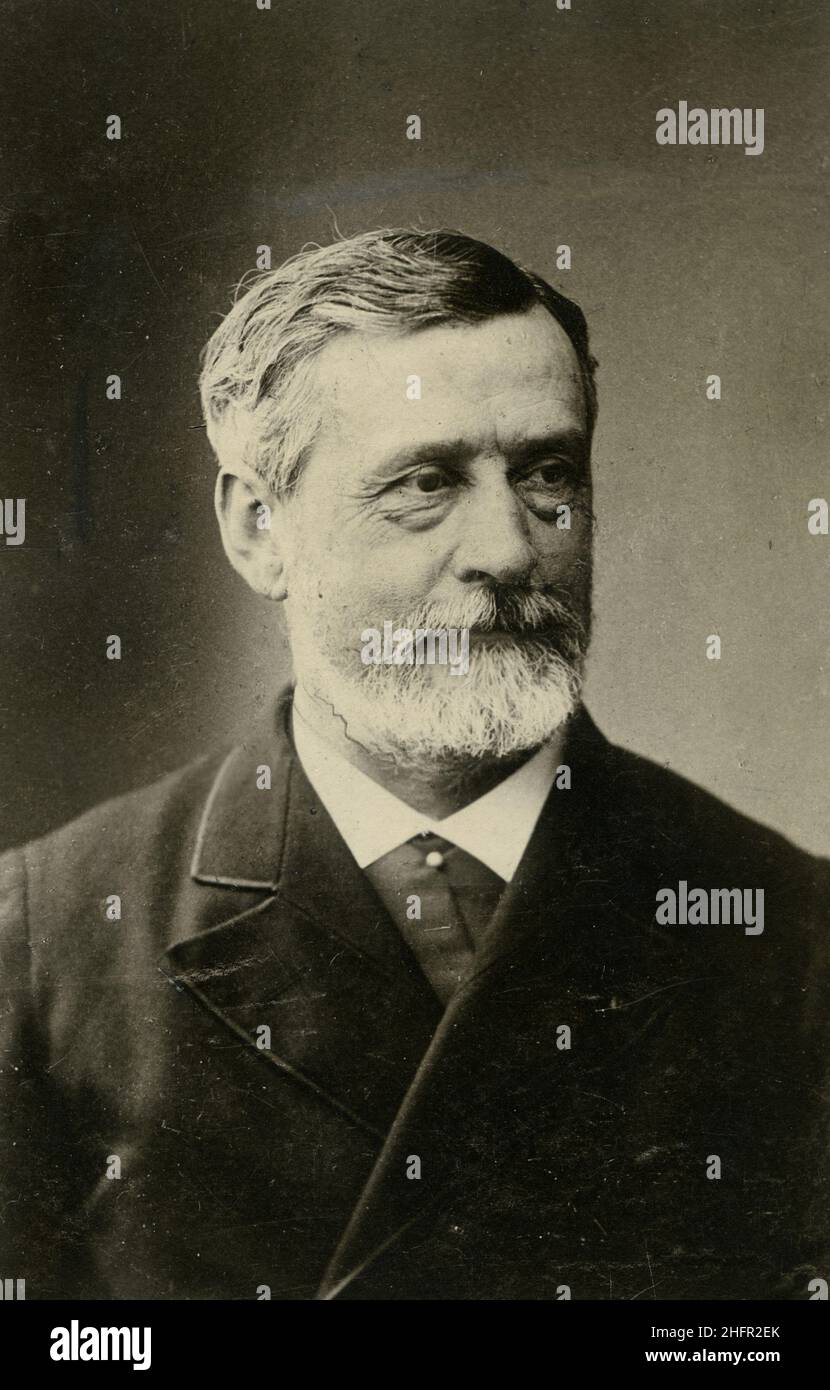 Portrait de Paul Dubois - Sculpteur francais 1829-1905 Foto Stock