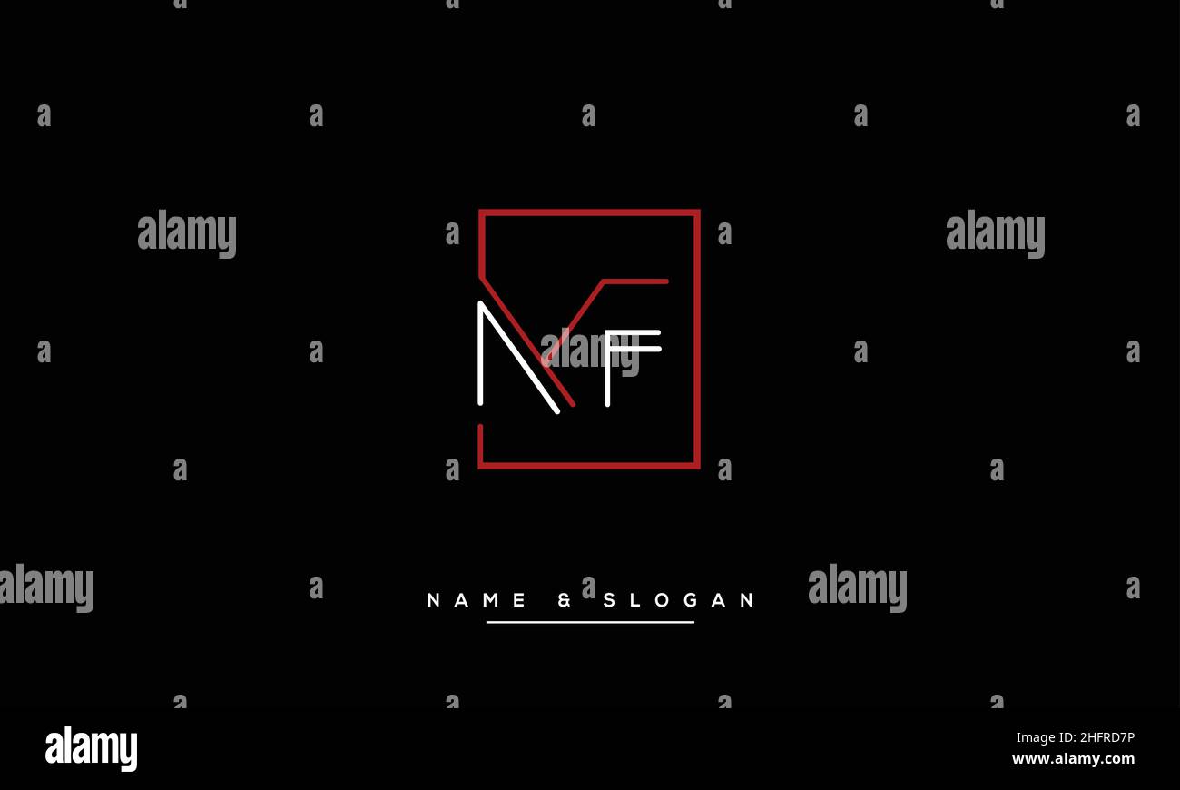MF, FM - monogramma con logo Abstract Letters Illustrazione Vettoriale