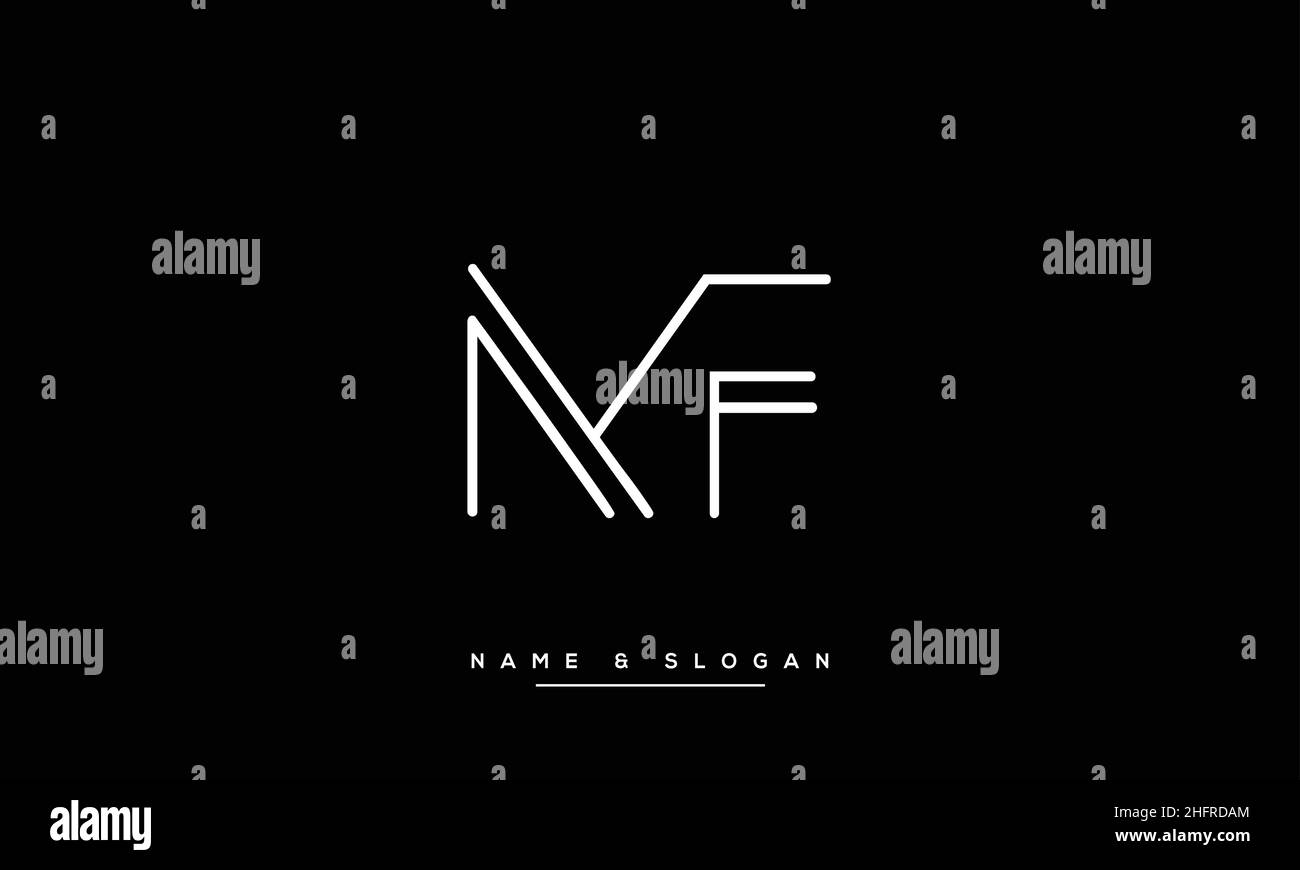 MF, FM - monogramma con logo Abstract Letters Illustrazione Vettoriale