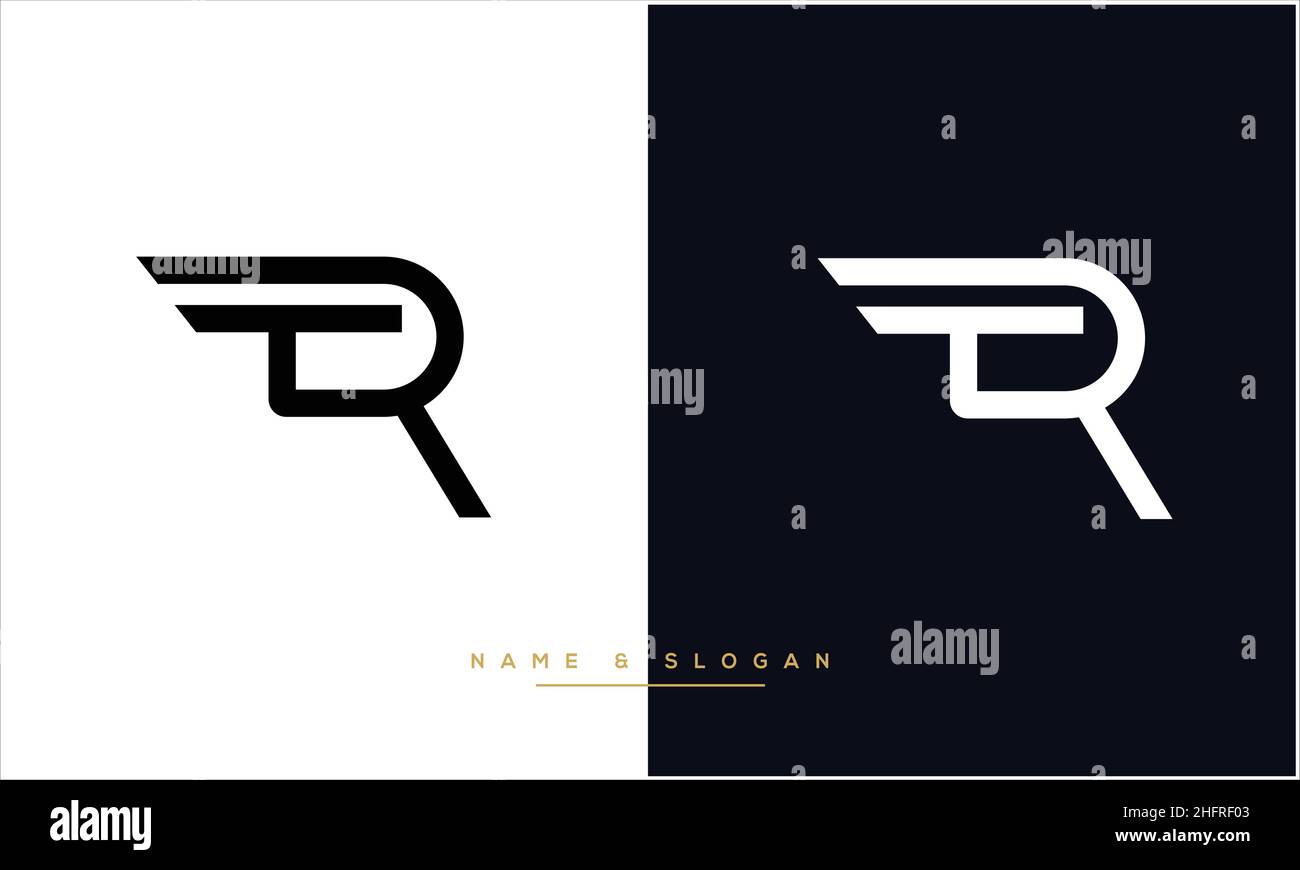 TR. RT lettere astratta Logo monogramma Illustrazione Vettoriale