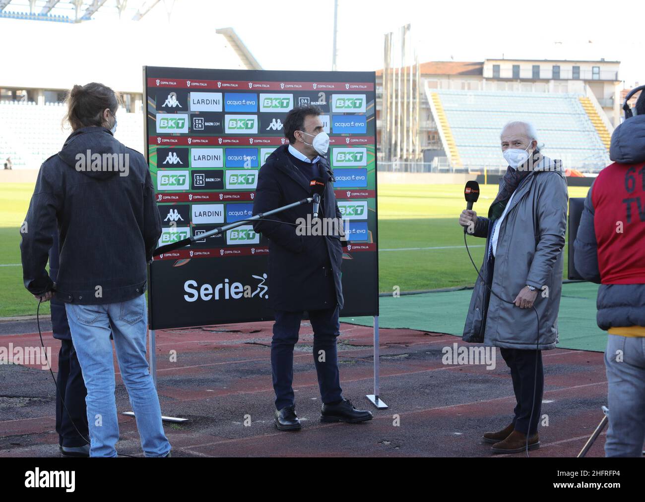 Marco Bucco/LaPresse 25 novembre 2020 Empoli (Fi) Italia sport soccer Empoli vs Brescia - Coppa Italia TIM CUP 2020/2021 - stadio Castellani. Nella foto: Empoli Presidente Fabrizio Corsi Foto Stock