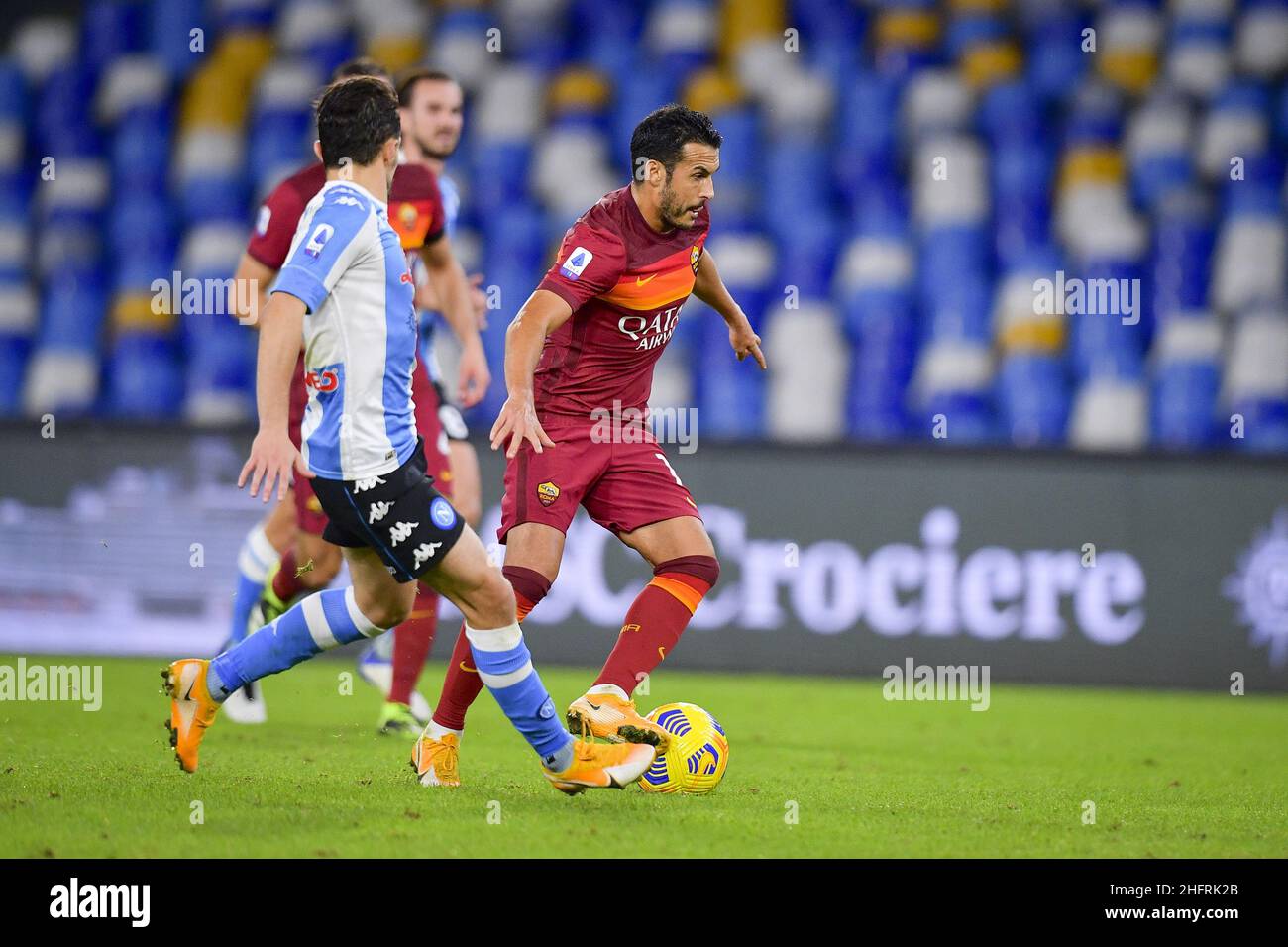 Fabio Rossi/AS Roma/LaPresse 29/11/2020 Napoli (Italia) Sport Soccer Napoli-Roma Campionato Italiano Calcio Serie A Tim 2020/2021 - Stadio San Paolo nella foto: Pedro Foto Stock