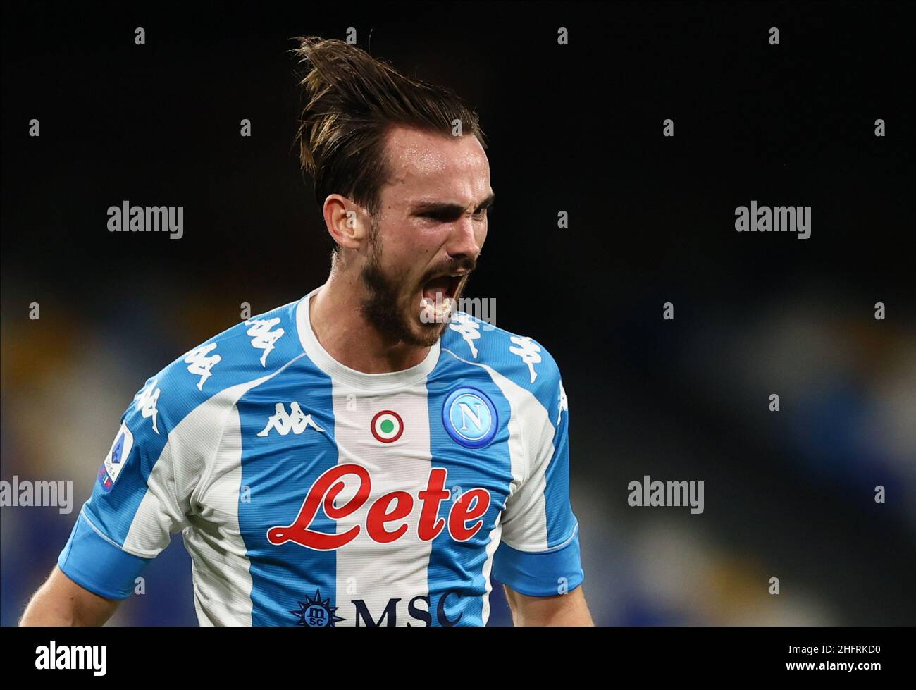 Alessandro Garofalo/LaPresse 29 novembre 2020 Napoli, Italia sport soccer Napoli vs Roma - Campionato Italiano Calcio League A TIM 2020/2021 - Stadio San Paolo. Nella foto: Fabian Ruiz Napoli Foto Stock