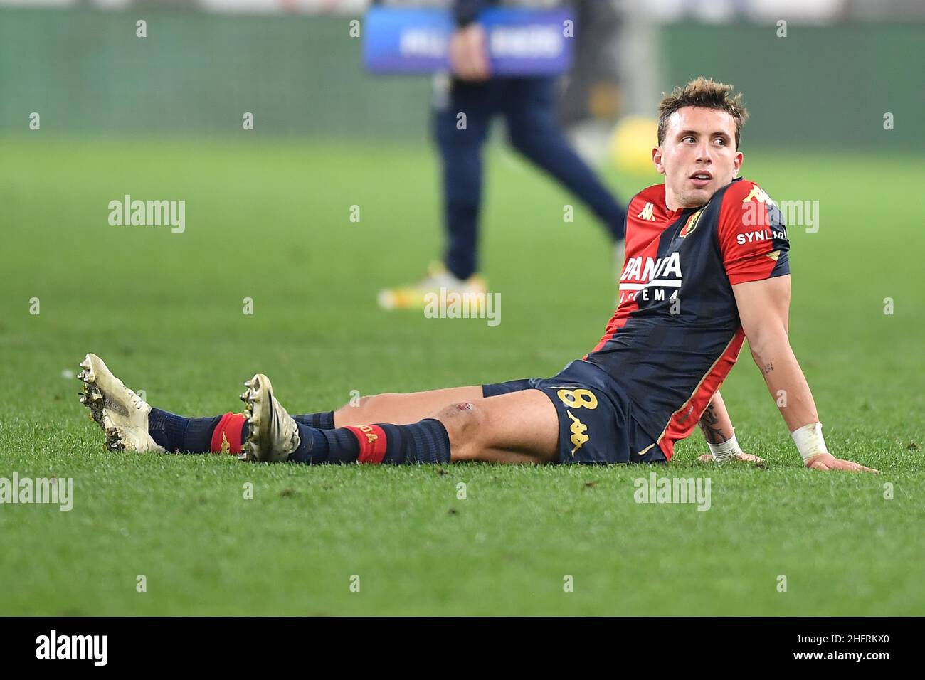 LaPresse - Tano Pecoraro 30 Novembre 2020 Città Genova - (Italia) Sport Calcio Genova vs Parma Campionato Italiano Calcio Lega A TIM 2020/2021 - Stadio "Luigi Ferraris" nella foto: Genova Lukas Lerager delusione Foto Stock